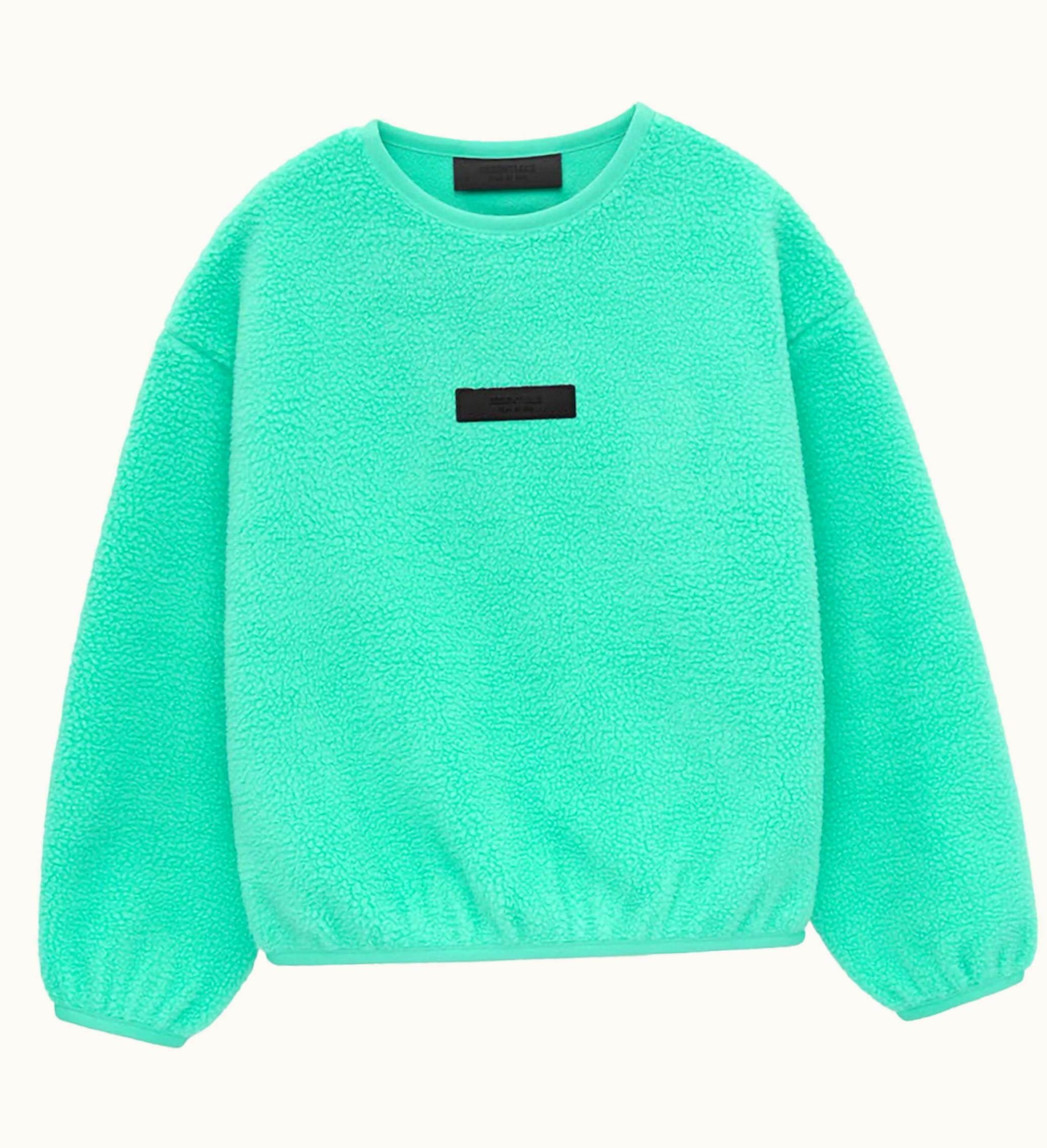 Fear of God Fear Of God Essentials Kids Polar Fleece Crewneck Mint Leaf