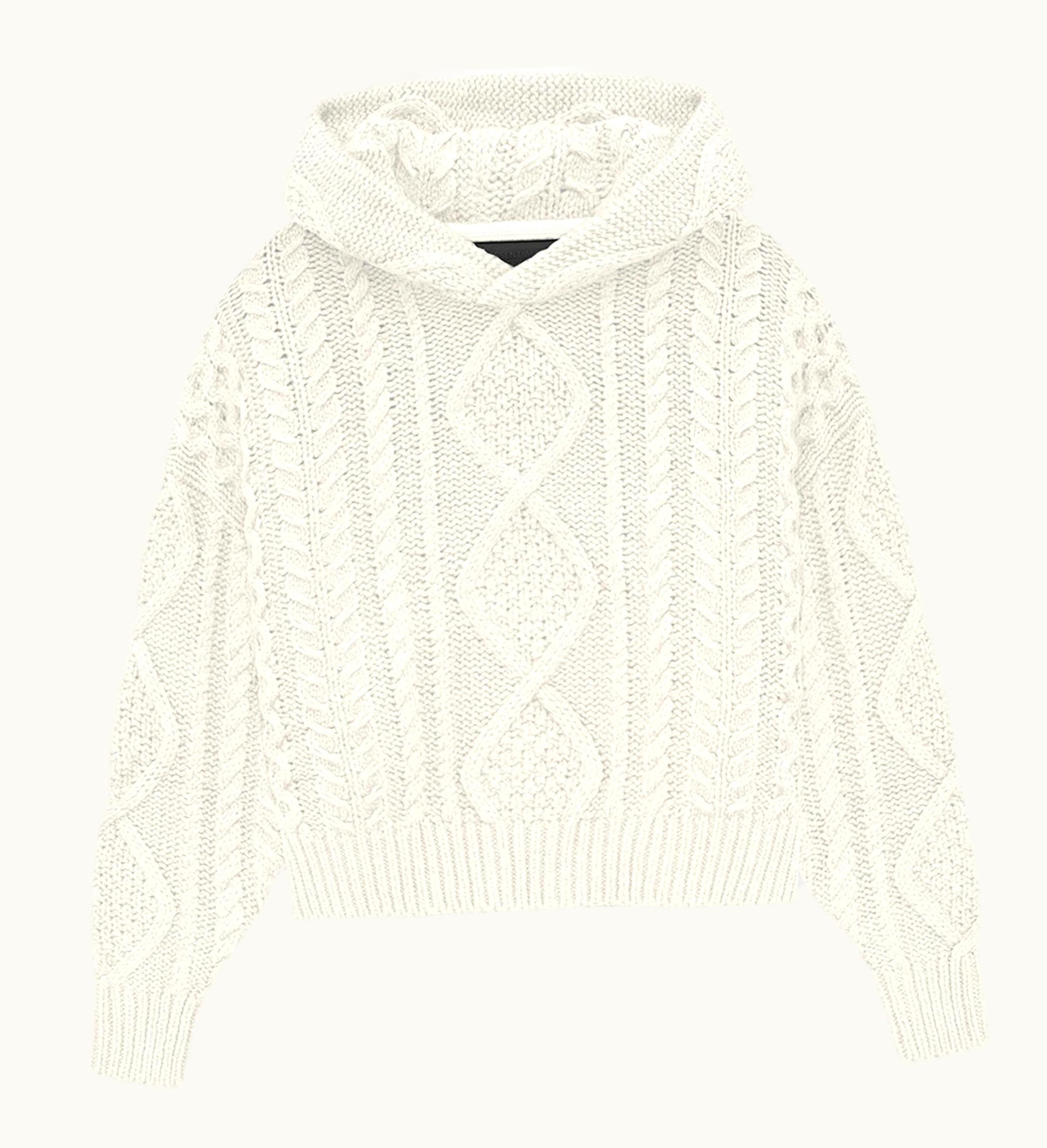 Fear of God Fear Of God Essentials Kids Cable Knit Hoodie Cloud Dancer