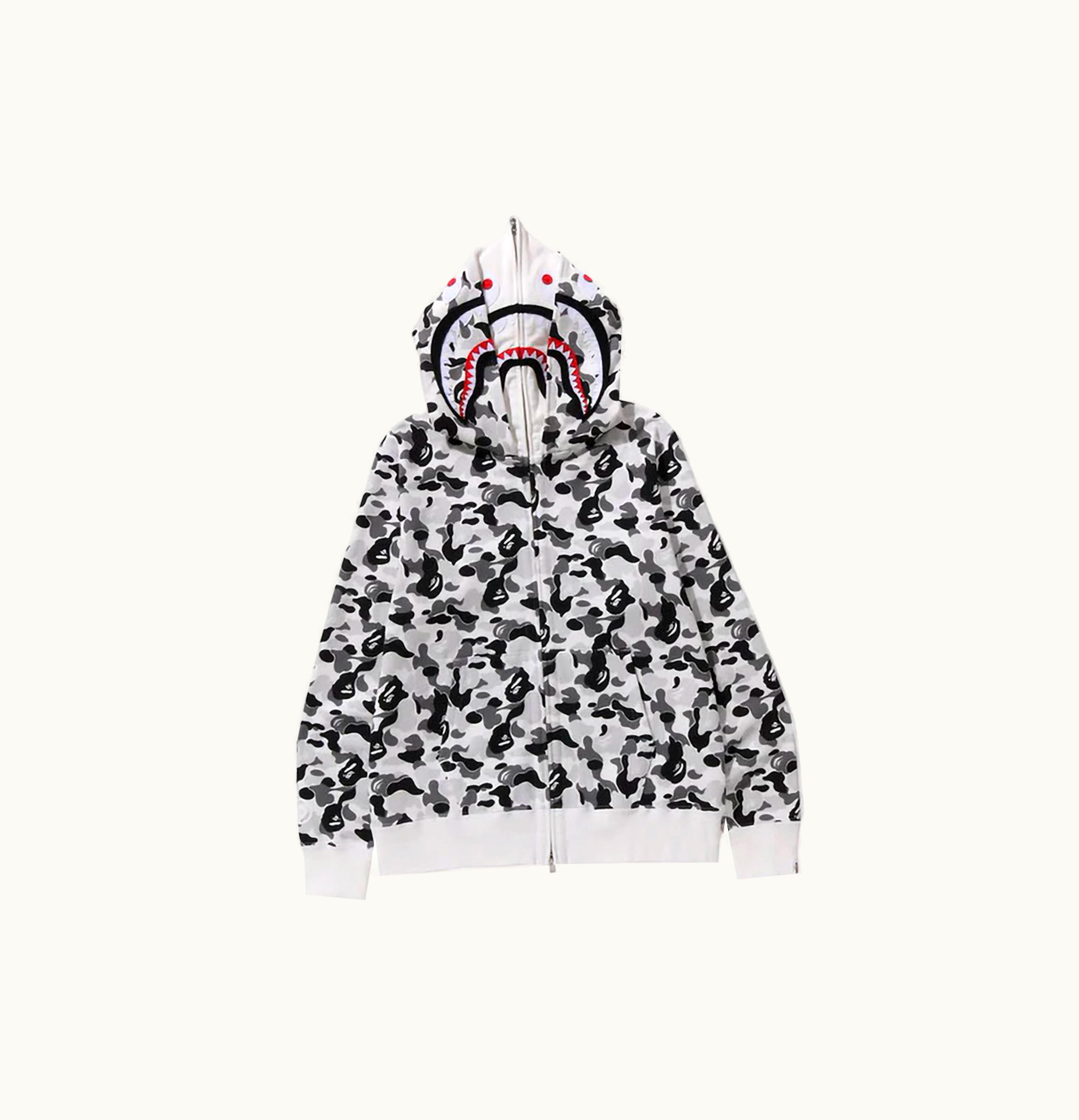 BAPE BAPE Abc Camo Double Shark Full Zip Hoodie FW23 Grey