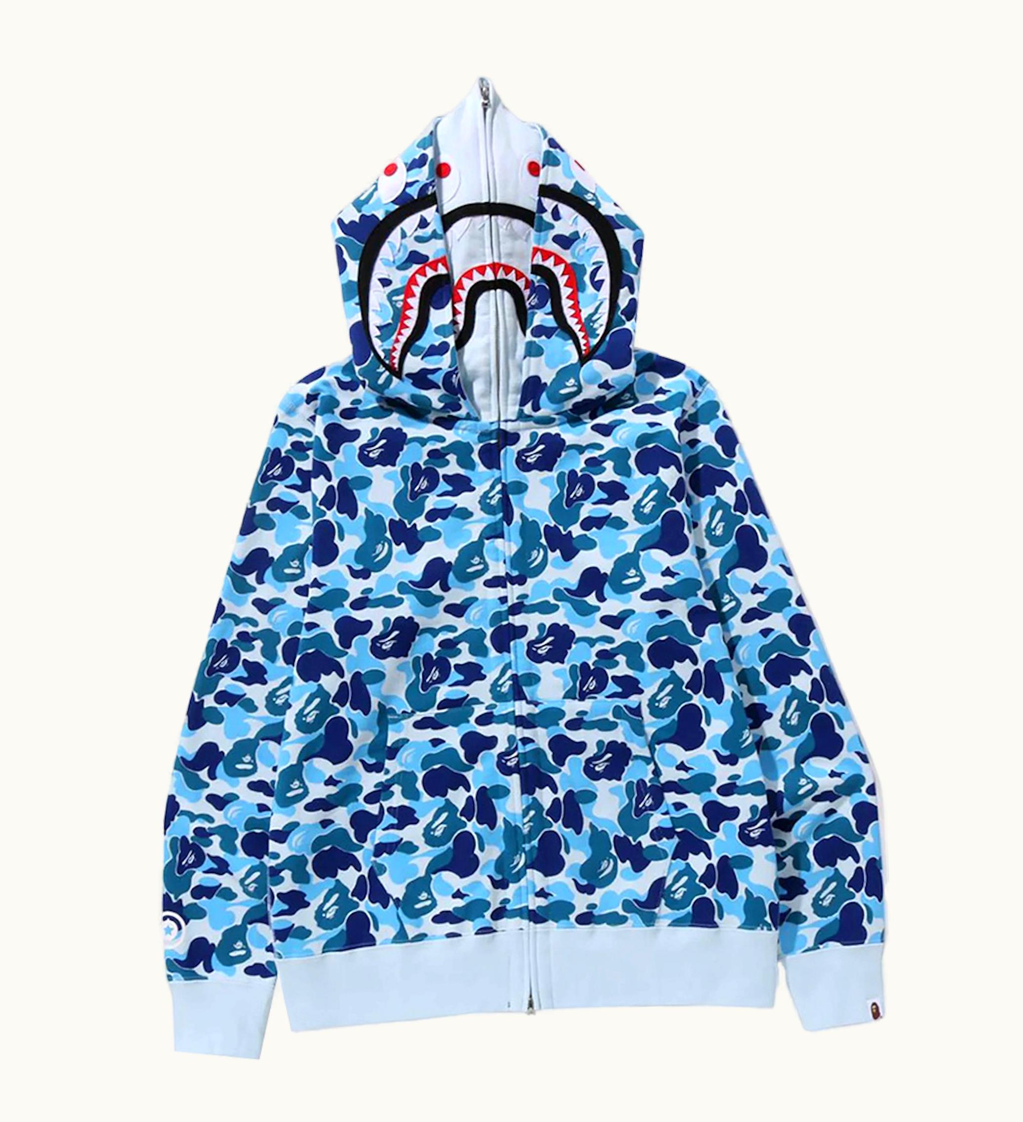 BAPE BAPE Abc Camo Double Shark Full Zip Hoodie FW23 Blue