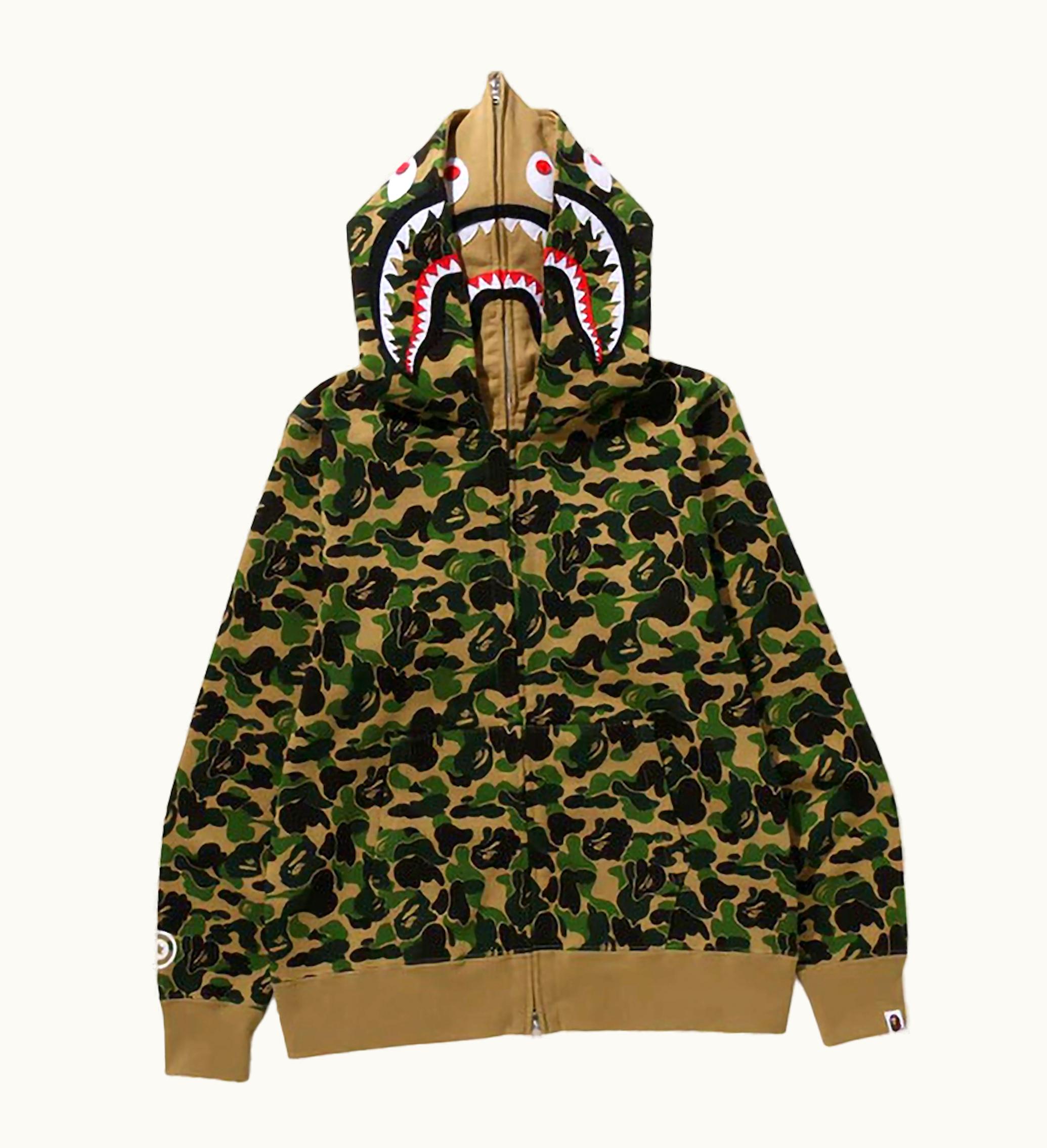 BAPE BAPE Abc Camo Double Shark Full Zip Hoodie FW23 Green