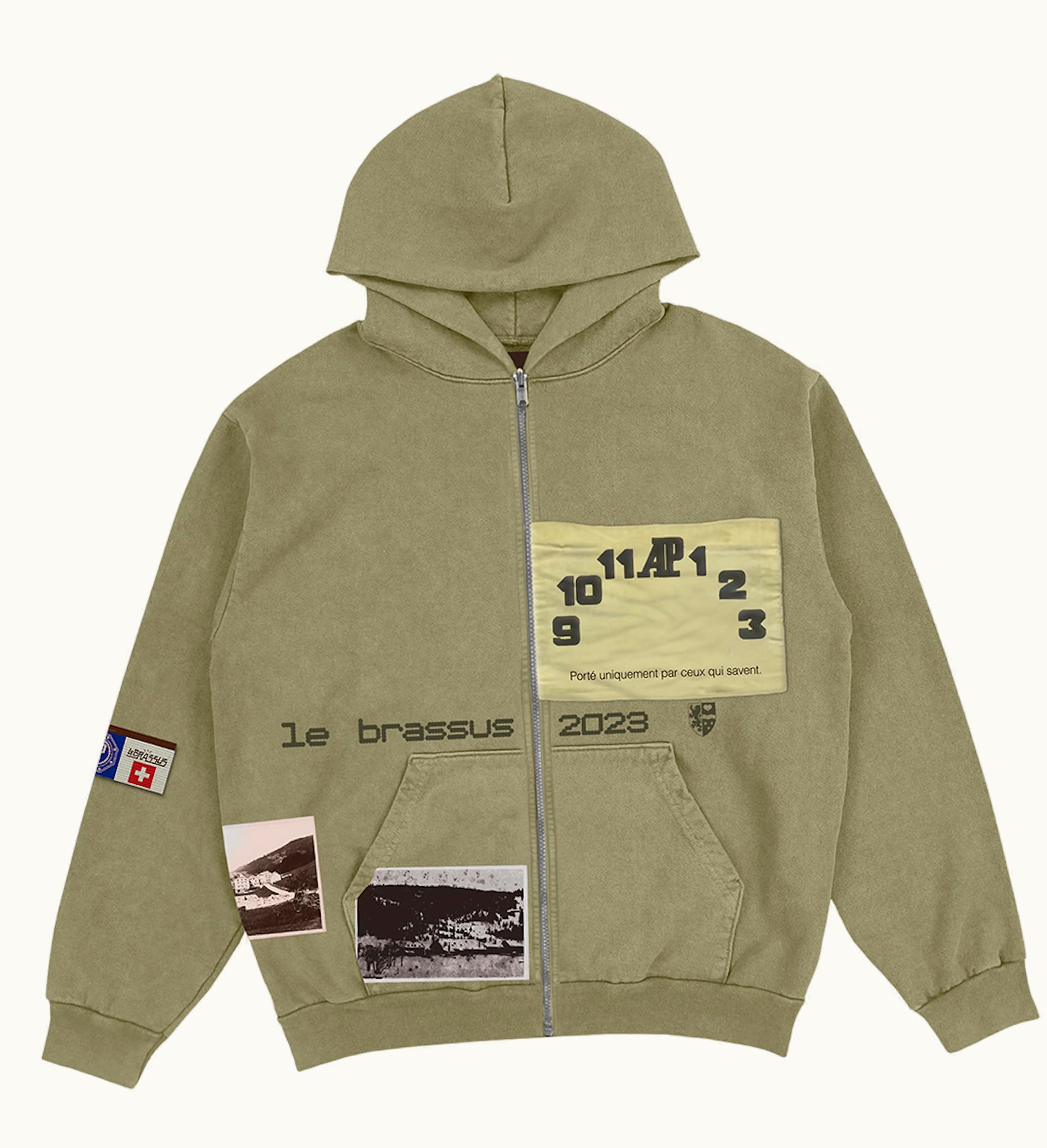 Travis Scott Travis Scott CJ X Audemars Piguet Le Brassus Zip Up Hoodie Khaki Brown
