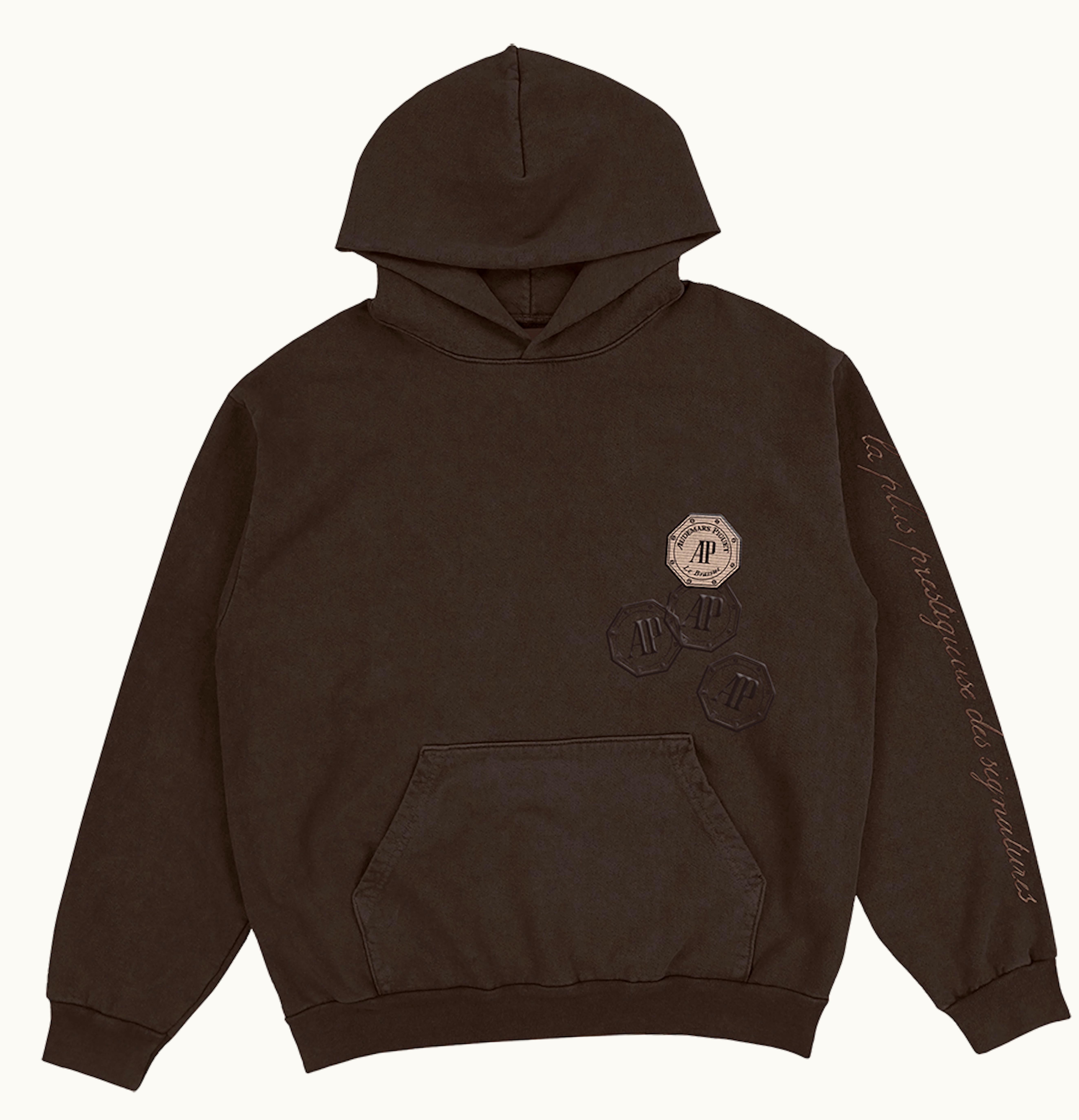 Travis Scott Travis Scott CJ X Audemars Piguet Emblem Hoodie Dark Brown