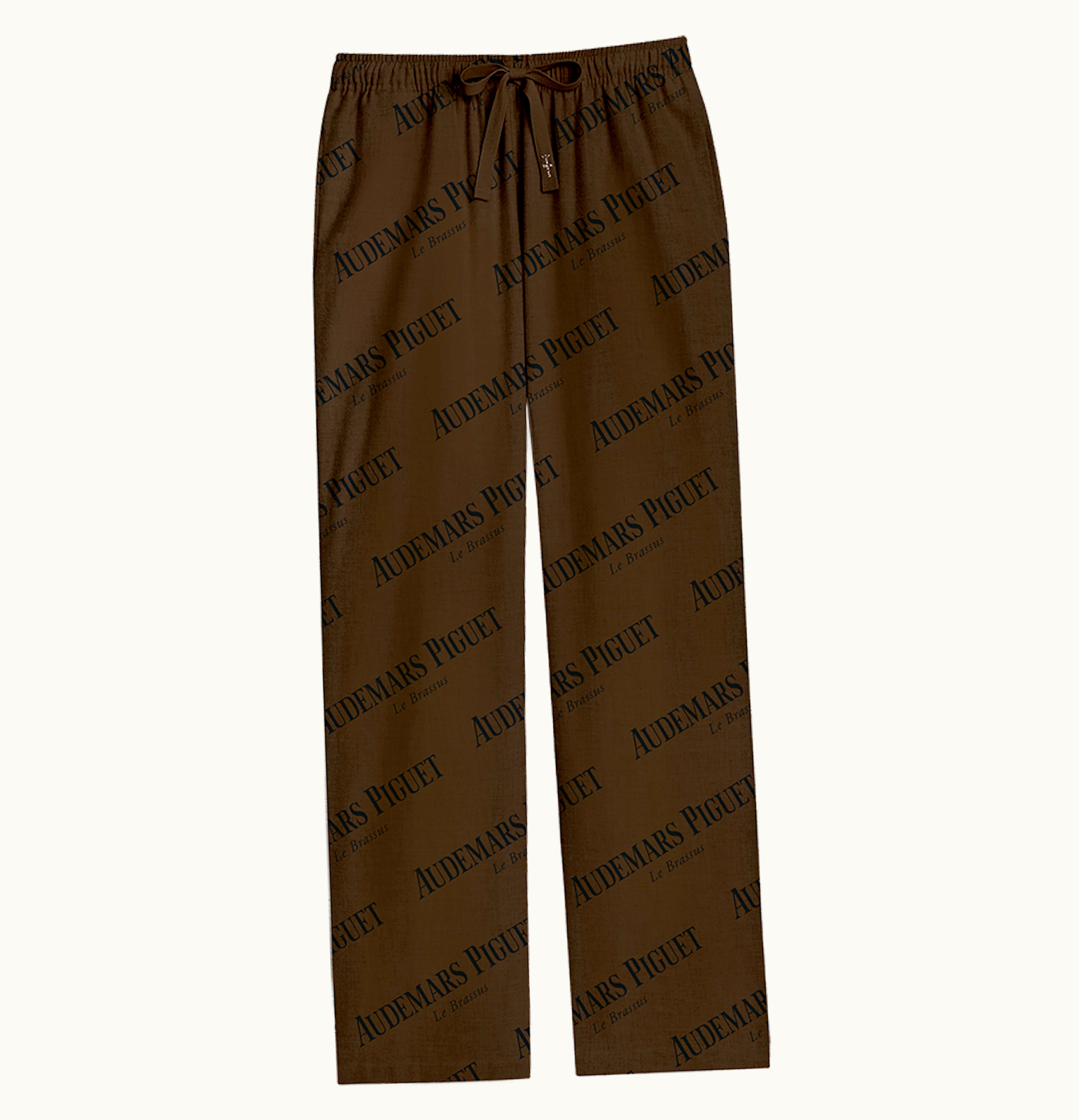 Travis Scott Travis Scott CJ X Audemars Piguet Logo Silk Pajama Pants Brown