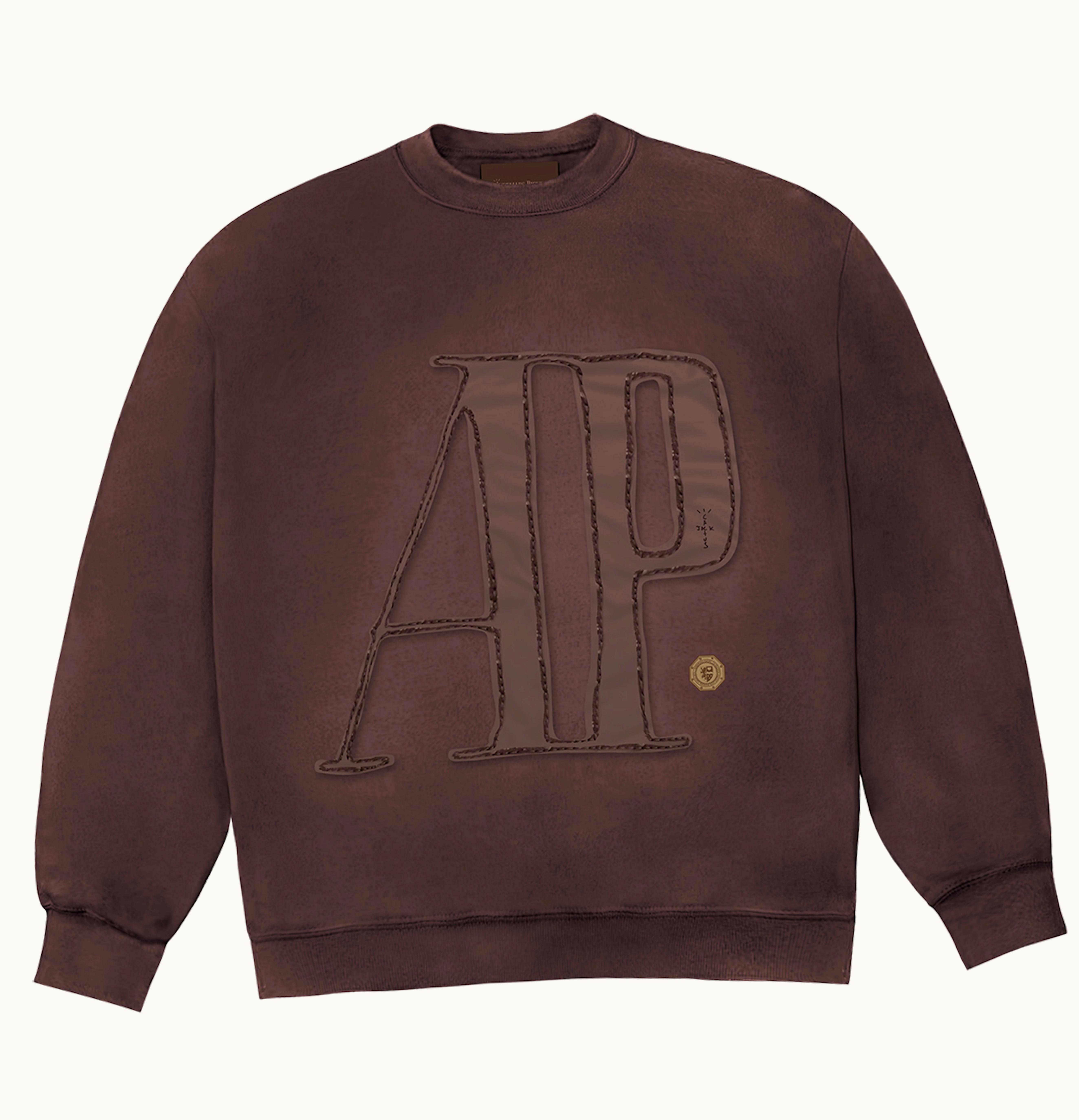 Travis Scott Travis Scott CJ X Audemars Piguet Logo Crewneck Brown