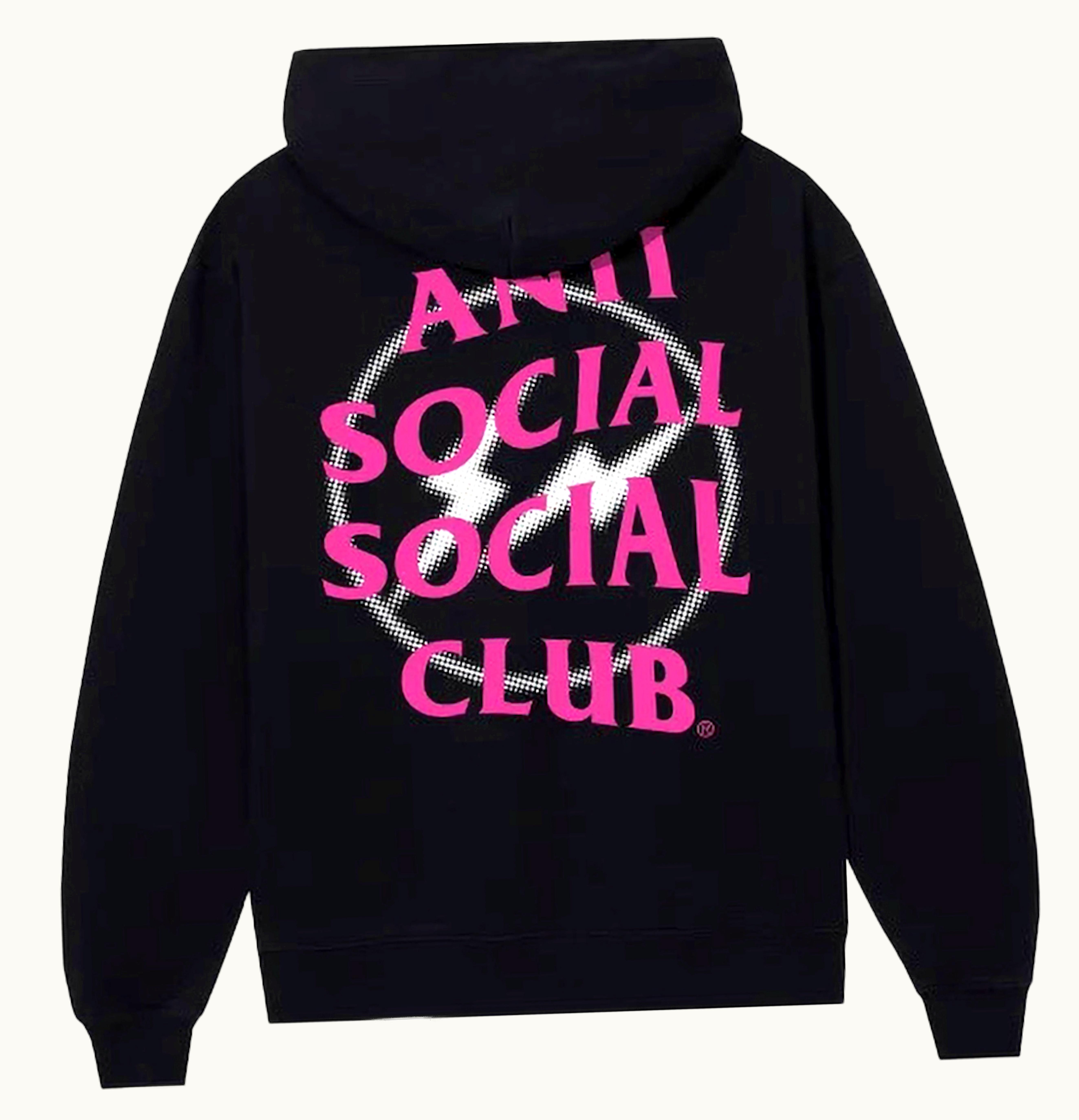 Anti Social Social Club Anti Social Social Club Fragment Half Tone Hoodie Black Pink