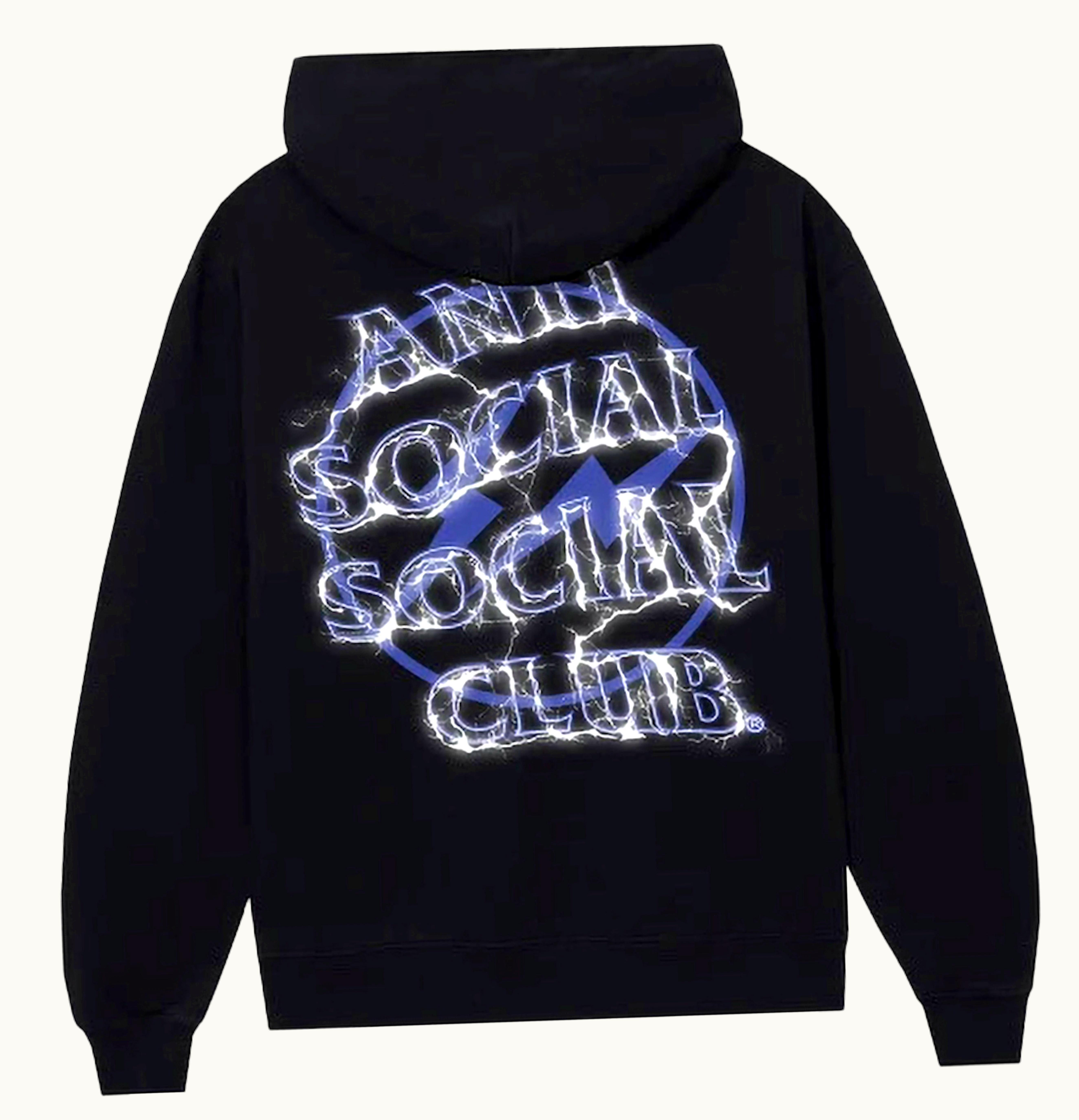 Anti Social Social Club Anti Social Social Club Fragment Bolt Hoodie Black Navy