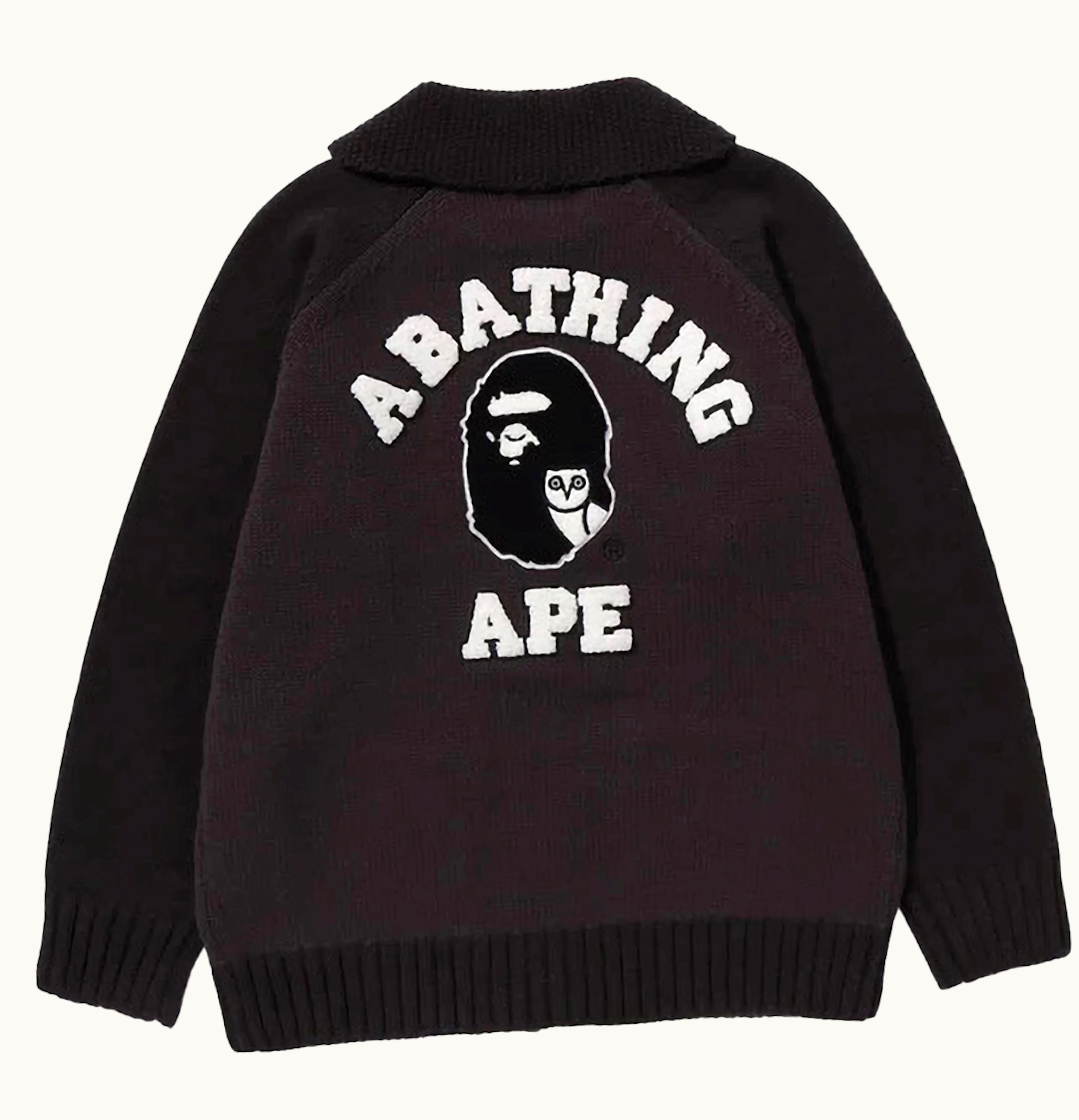 BAPE BAPE X OVO Cowichan Sweater Grey