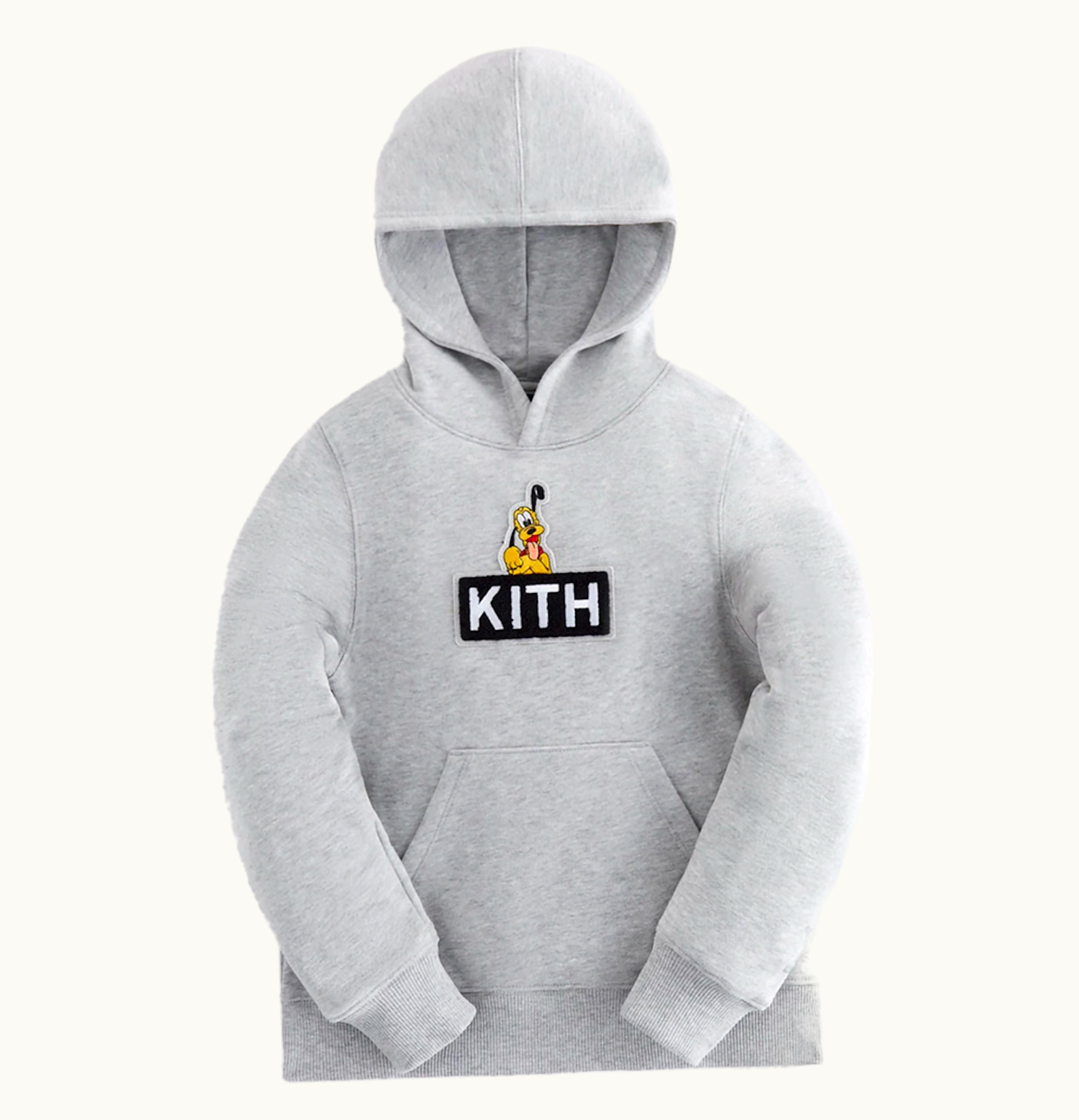 Kith Kith X Disney Kids Mickey Friends Pluto Classic Logo Hoodie Light Heather Grey Ph