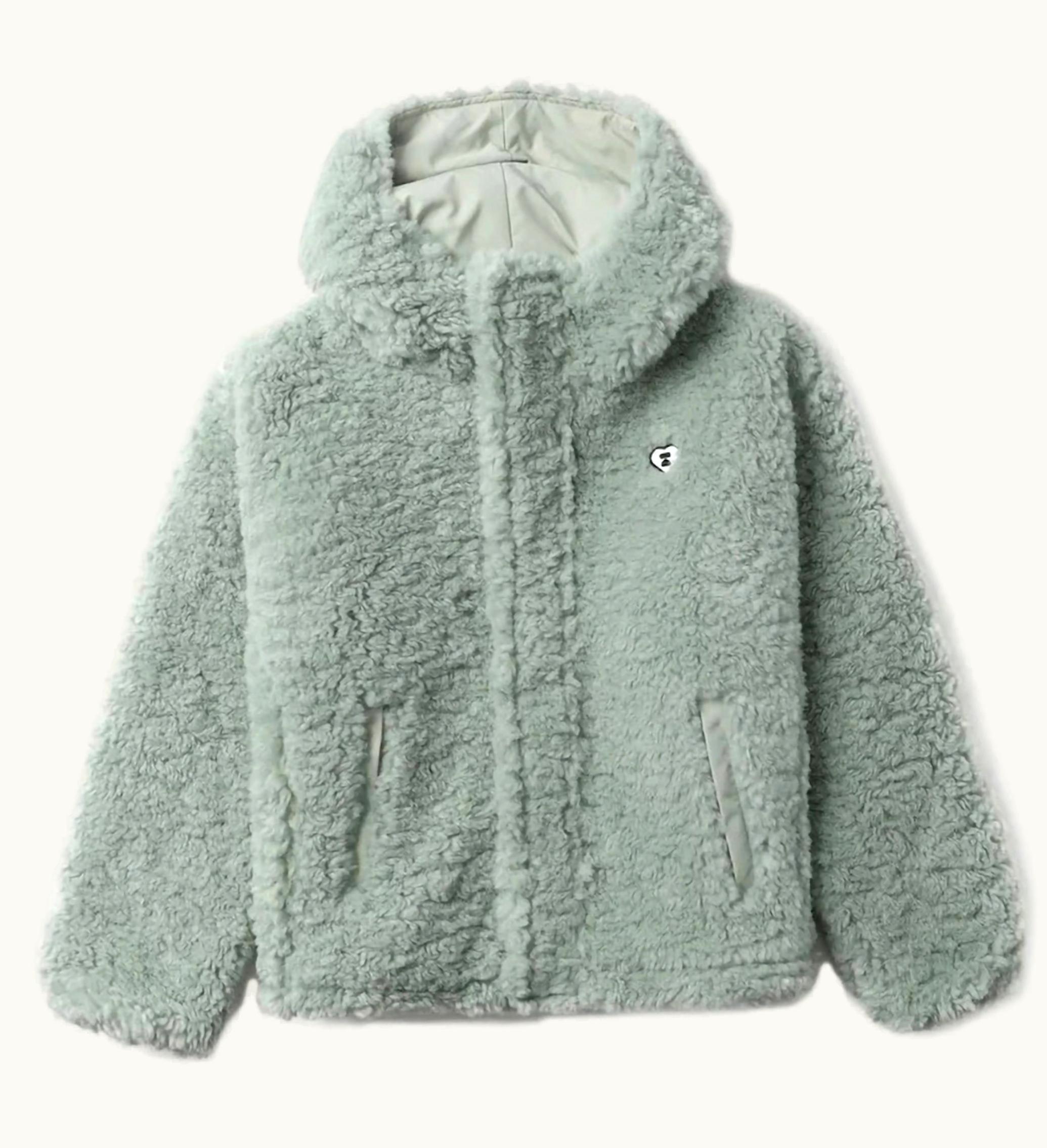 BAPE BAPE Sherpa Hoodie Jacket Green