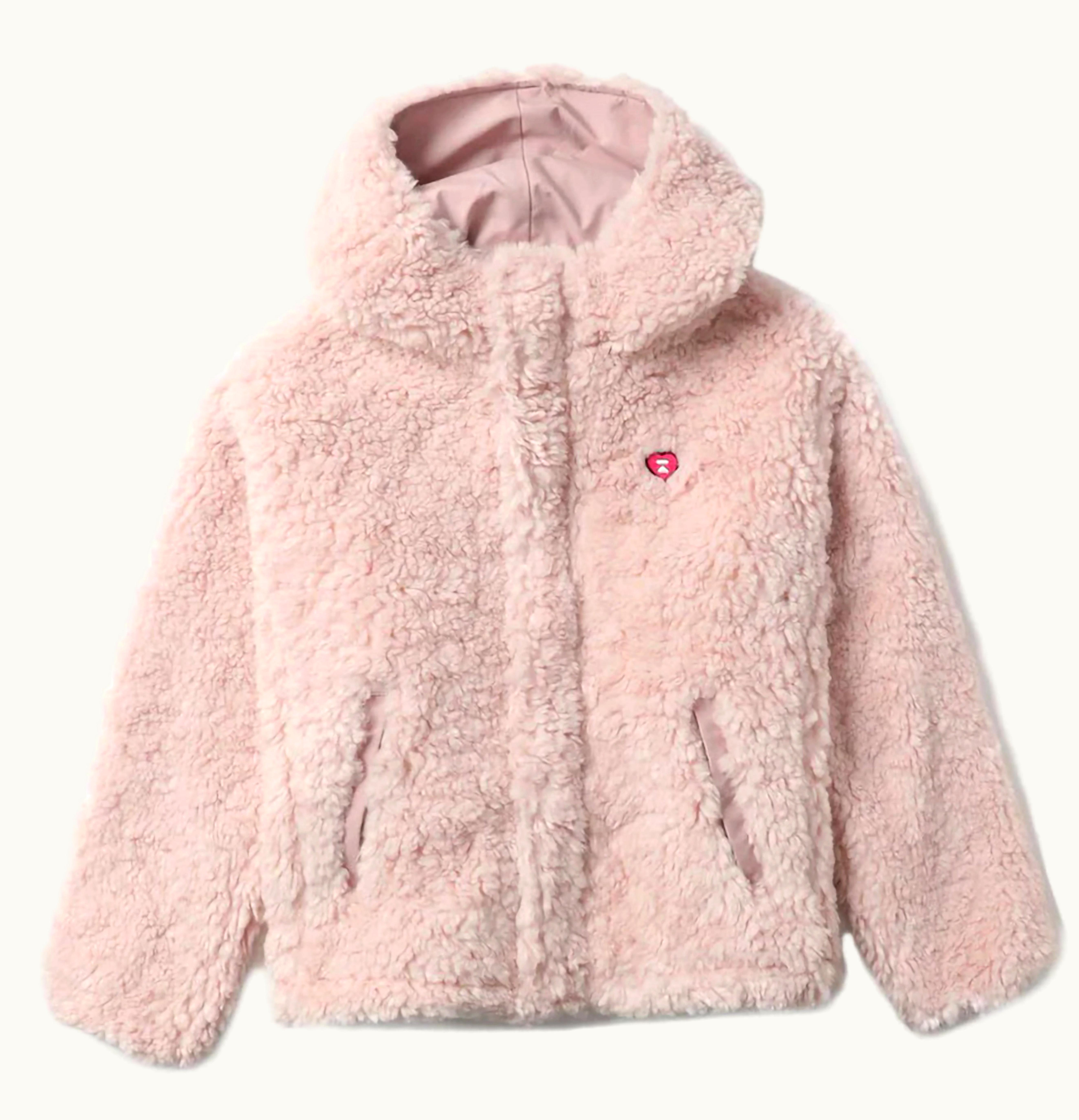 BAPE BAPE Sherpa Hoodie Jacket Pink