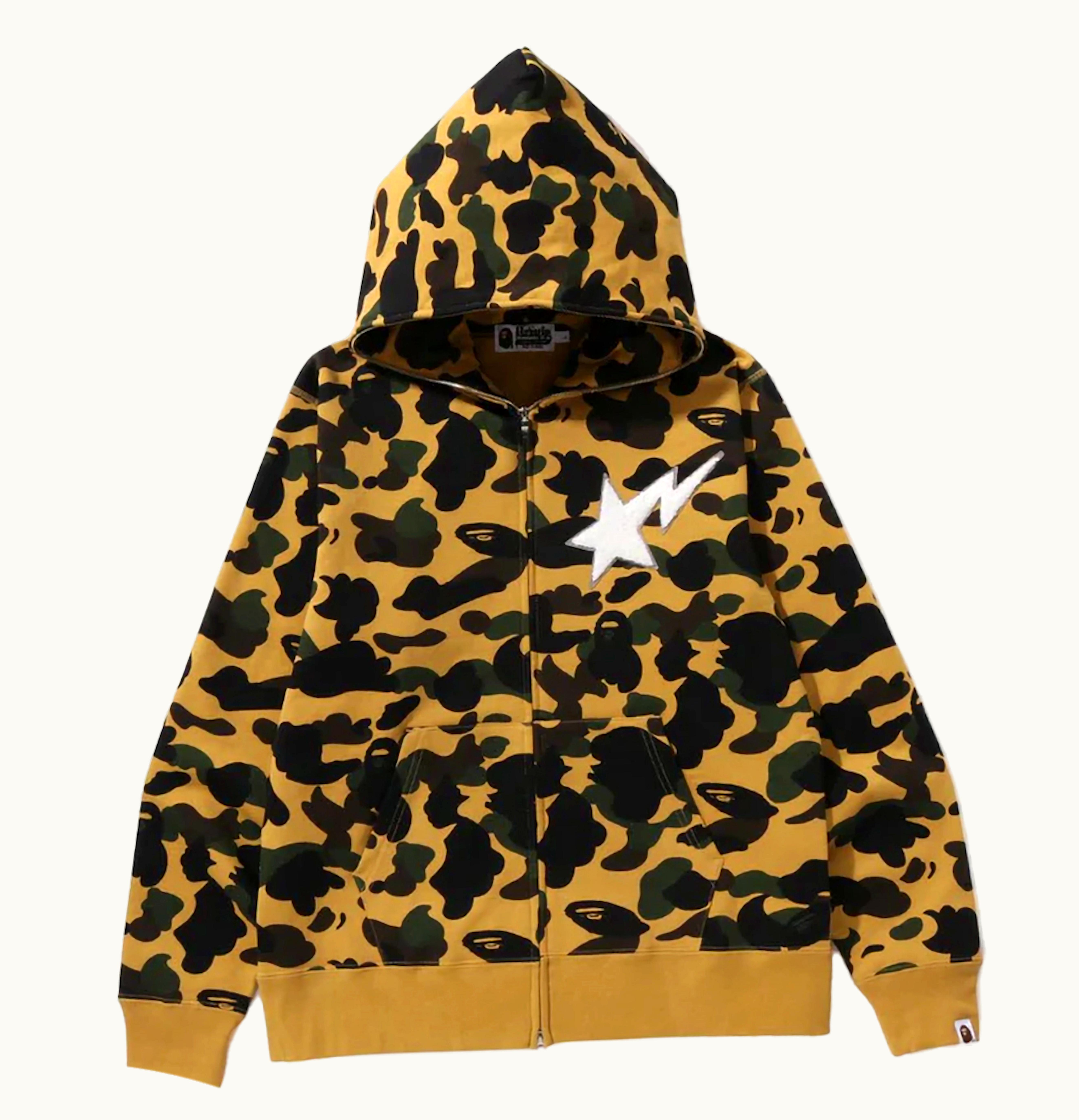 BAPE BAPE 1st Camo Full Zip Hoodie FW23 Yellow