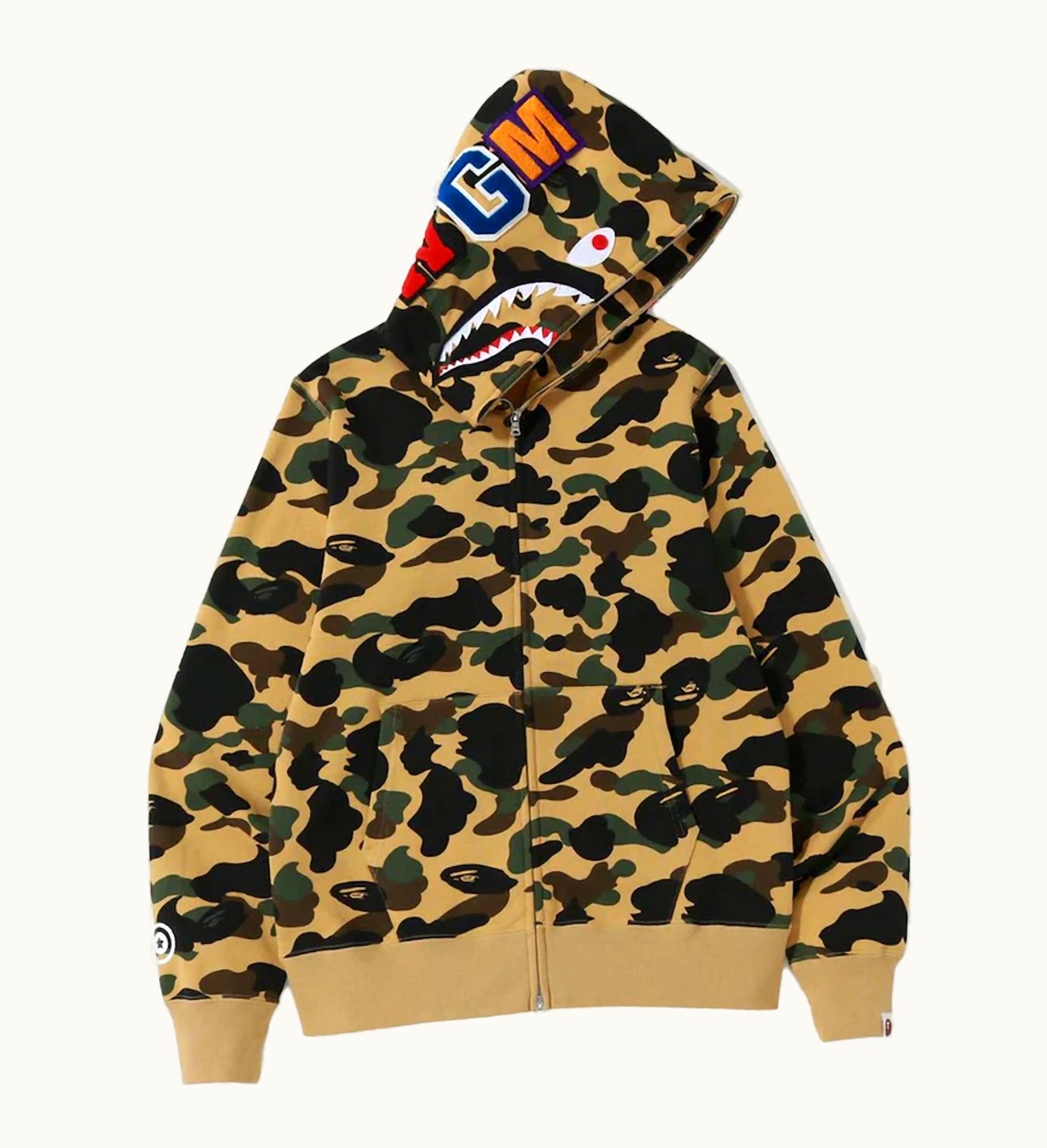 BAPE BAPE 1st Camo Shark Full Zip Hoodie FW23 Yellow