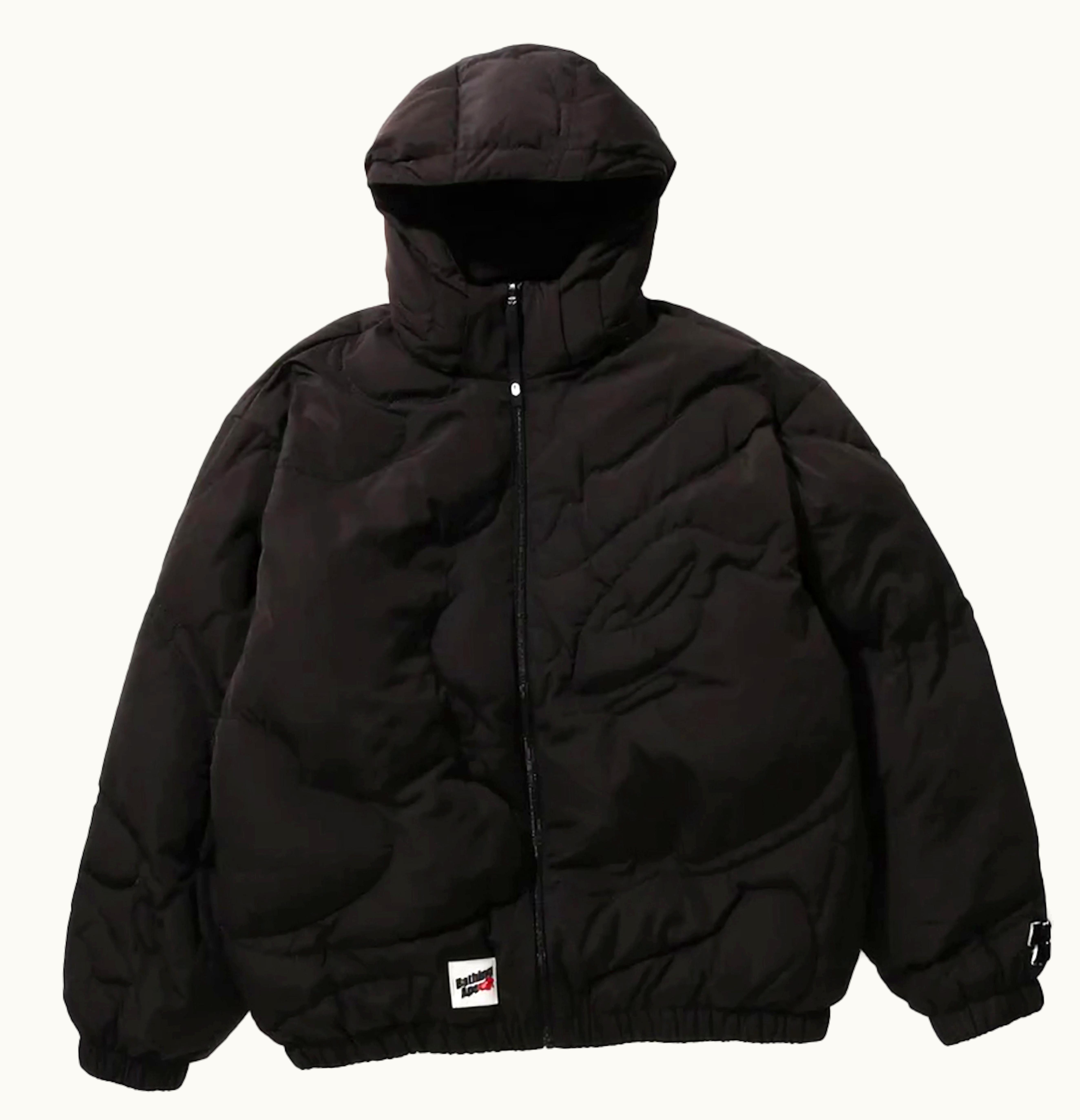 BAPE BAPE Mega Abc Camo Detachable Hoodie Puffer Down Jacket Black