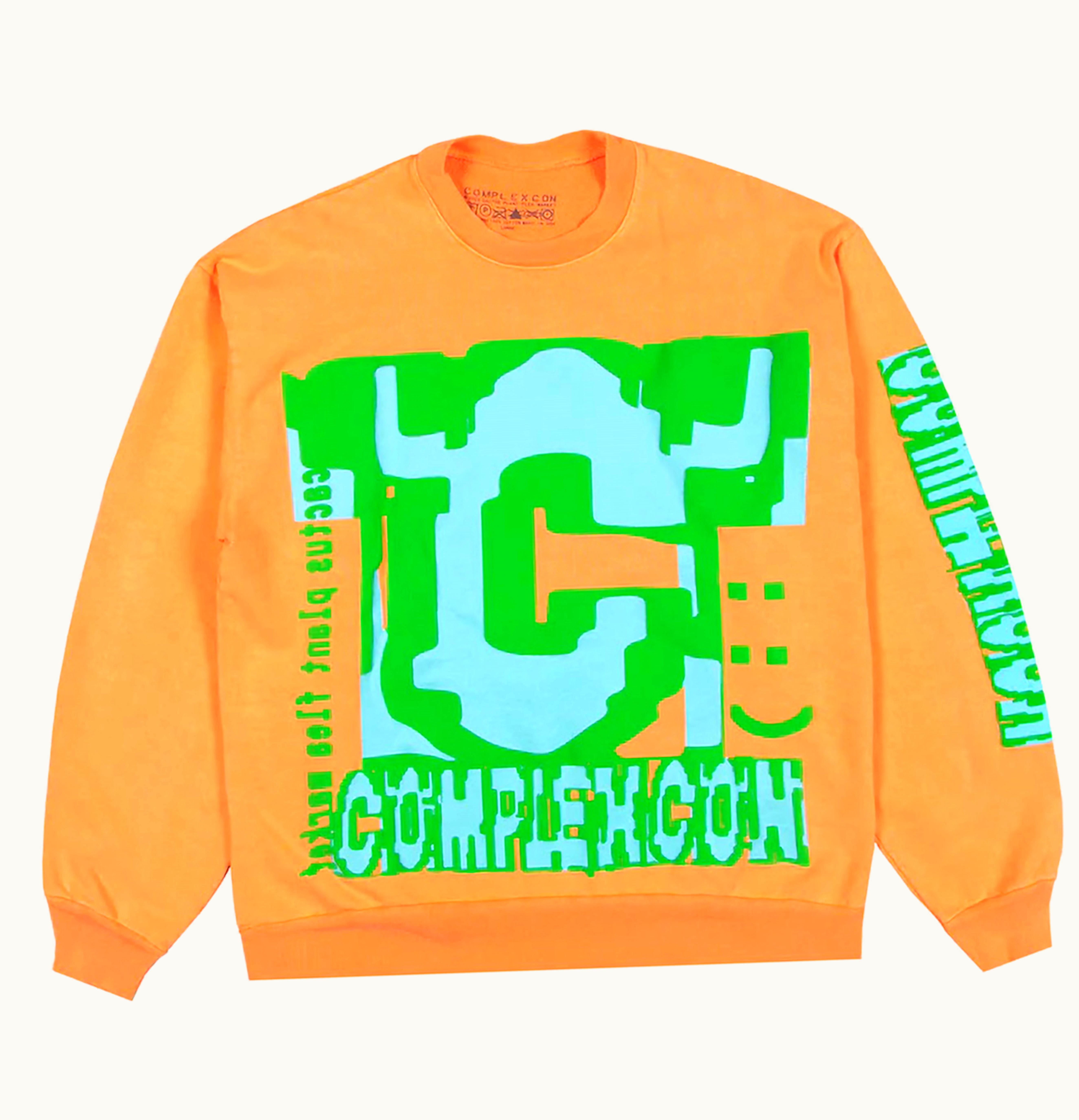 Cactus Plant Flea Market Cactus Plant Flea Market X Complexcon Crewneck Fluro Orange