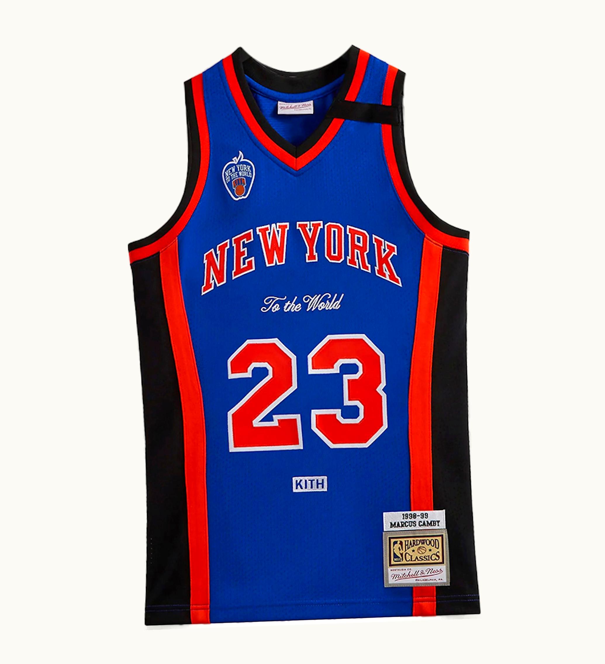 Kith Kith Mitchell Ness New York Knicks Marcus Camby Jersey Knicks Blue Knicks Orange