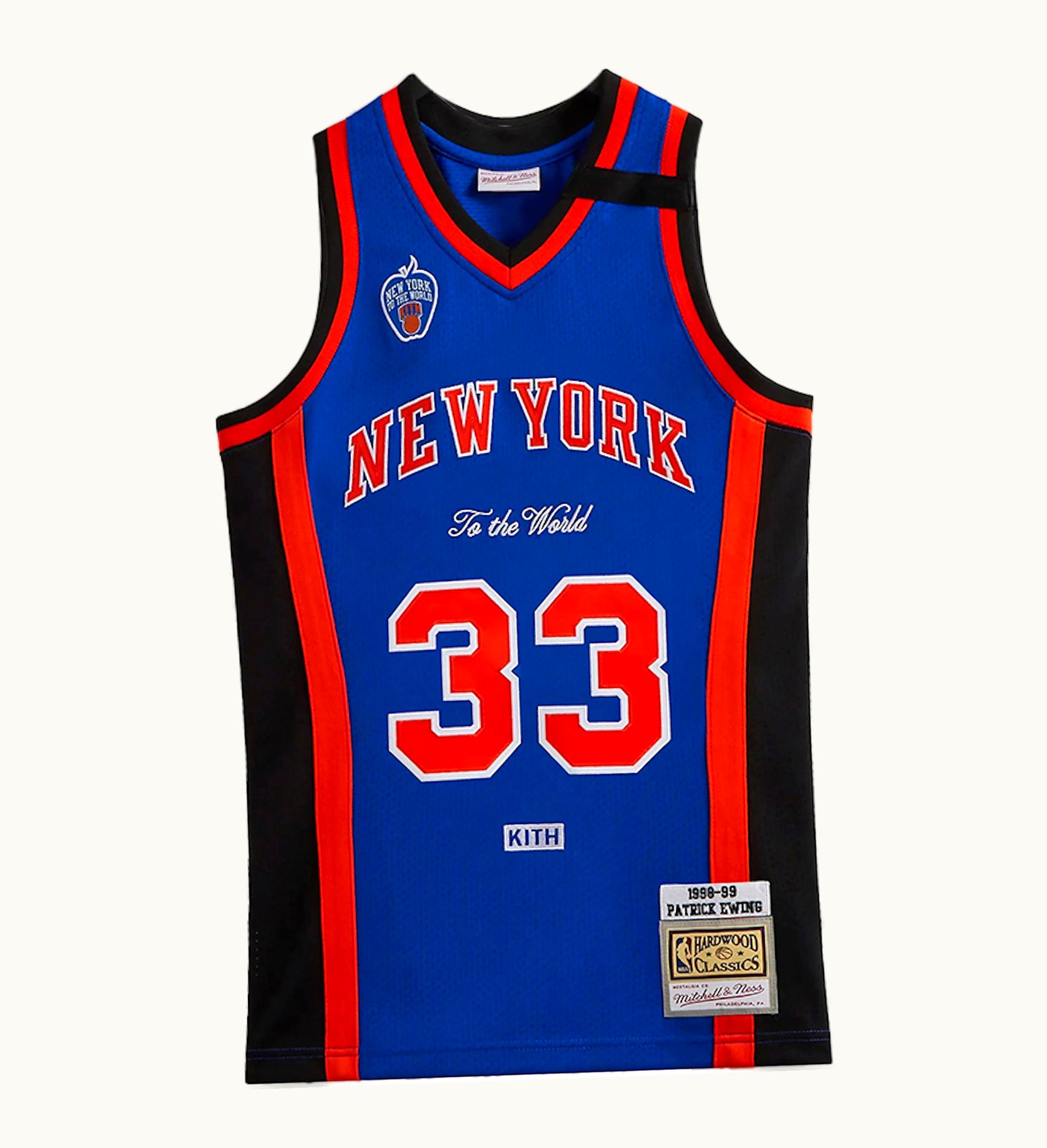 Kith Kith Mitchell Ness New York Knicks Patrick Ewing Jersey Knicks Blue Knicks Orange