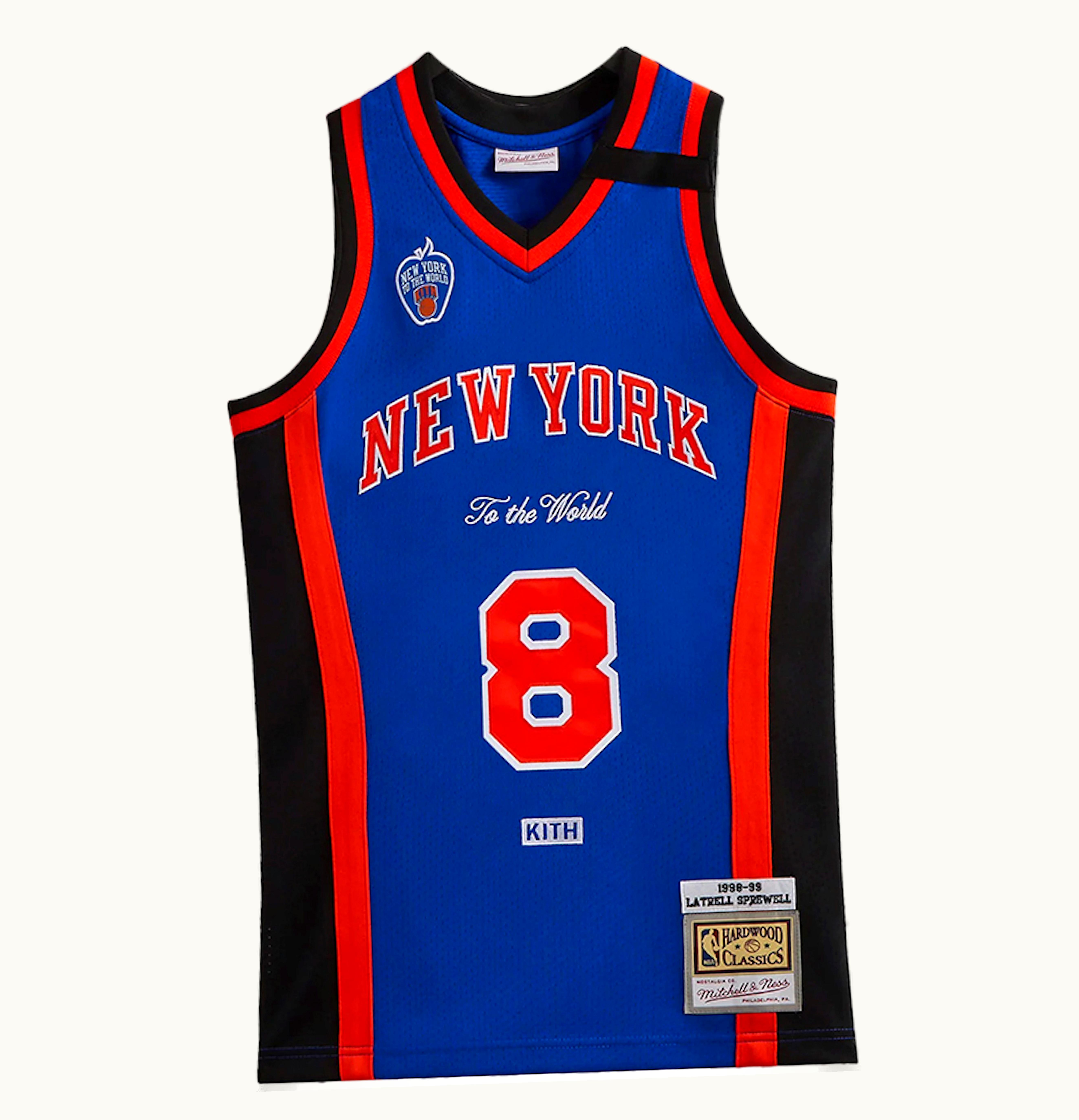 Kith Kith Mitchell Ness New York Knicks Latrell Sprewell Jersey Knicks Blue Knicks Orange