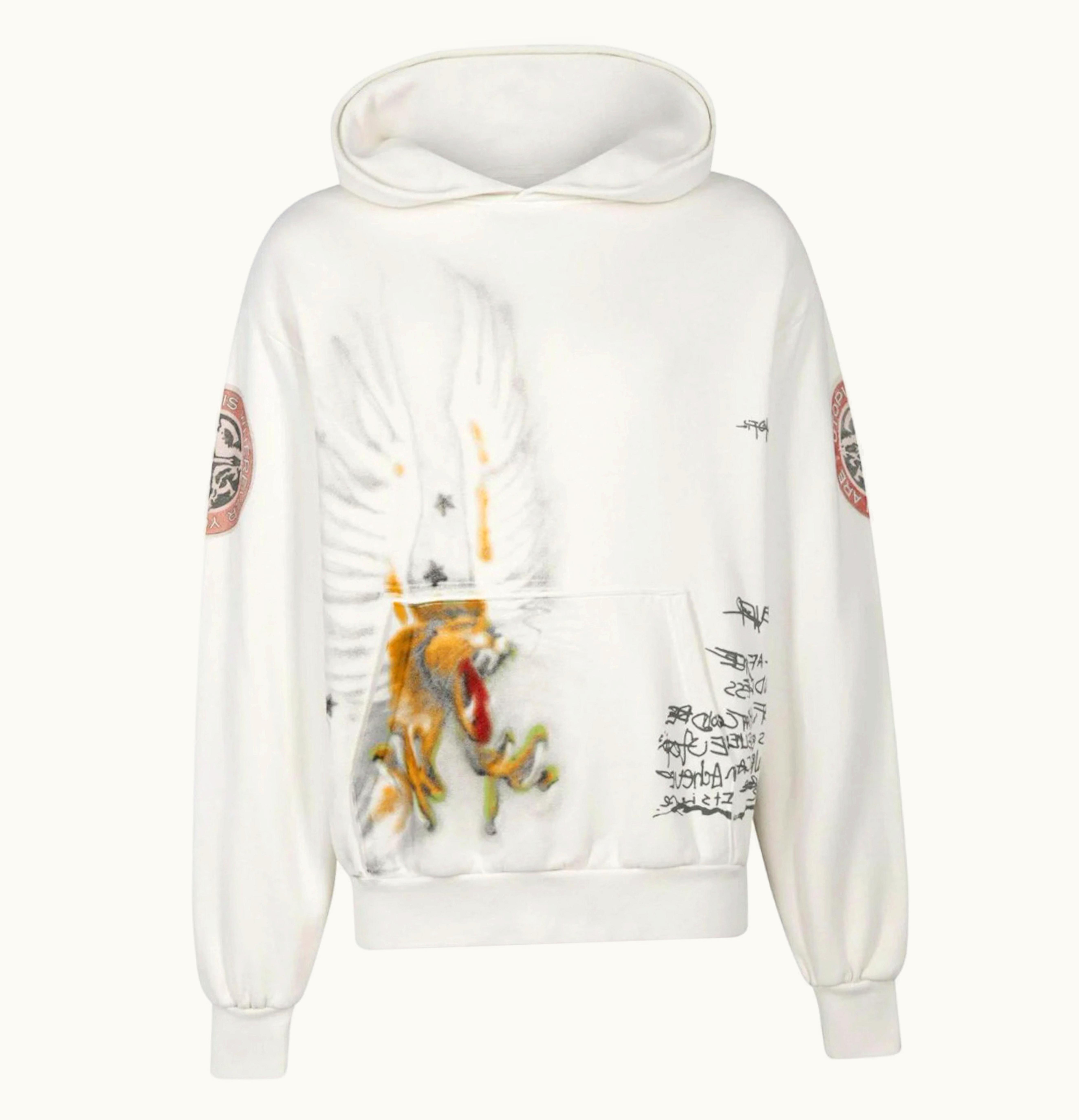 Travis Scott Travis Scott Utopia Circus Maximus 2023 Tour Zip Up Hoodie White