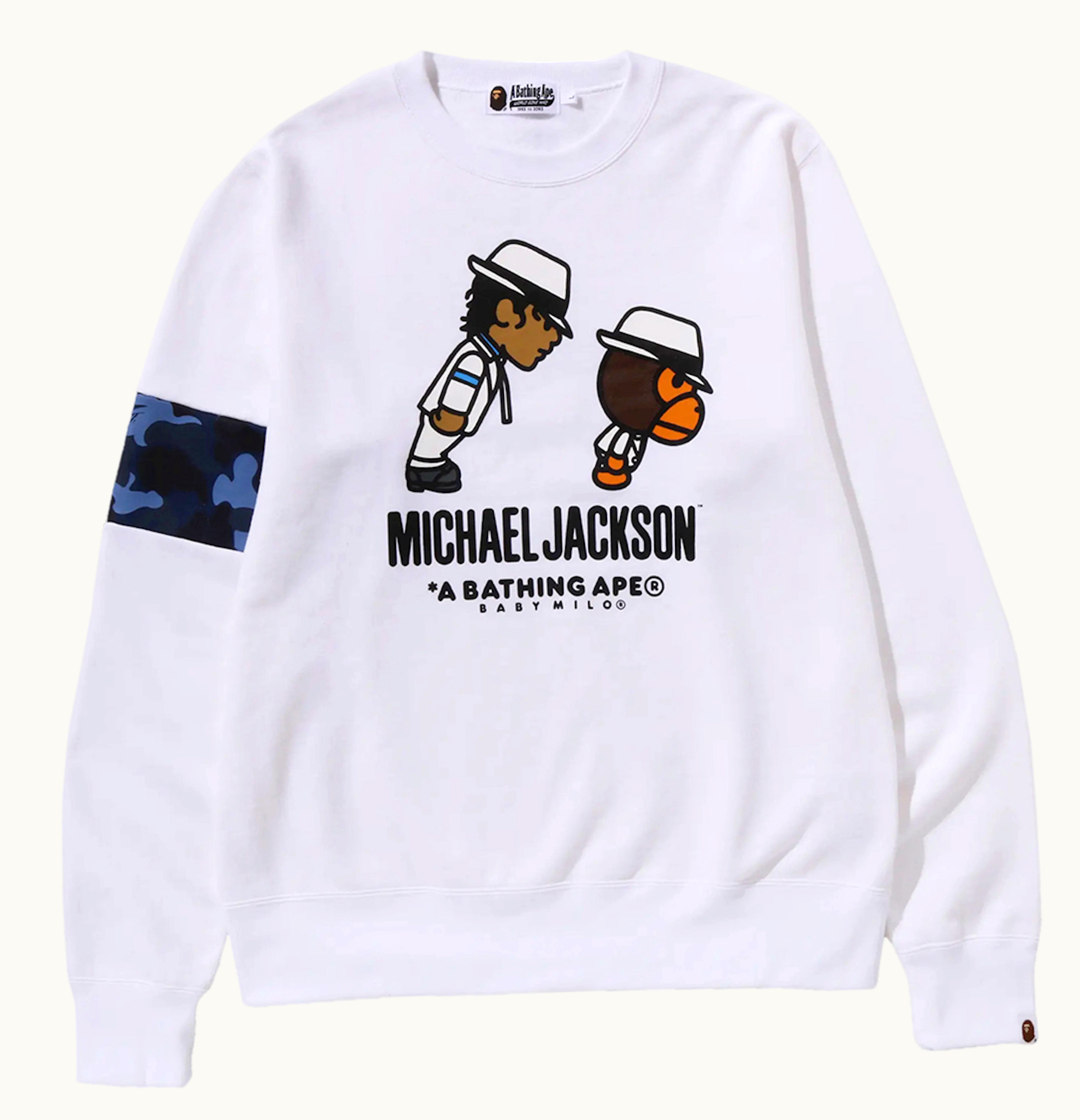 BAPE BAPE X Michael Jackson Baby Milo Crewneck White