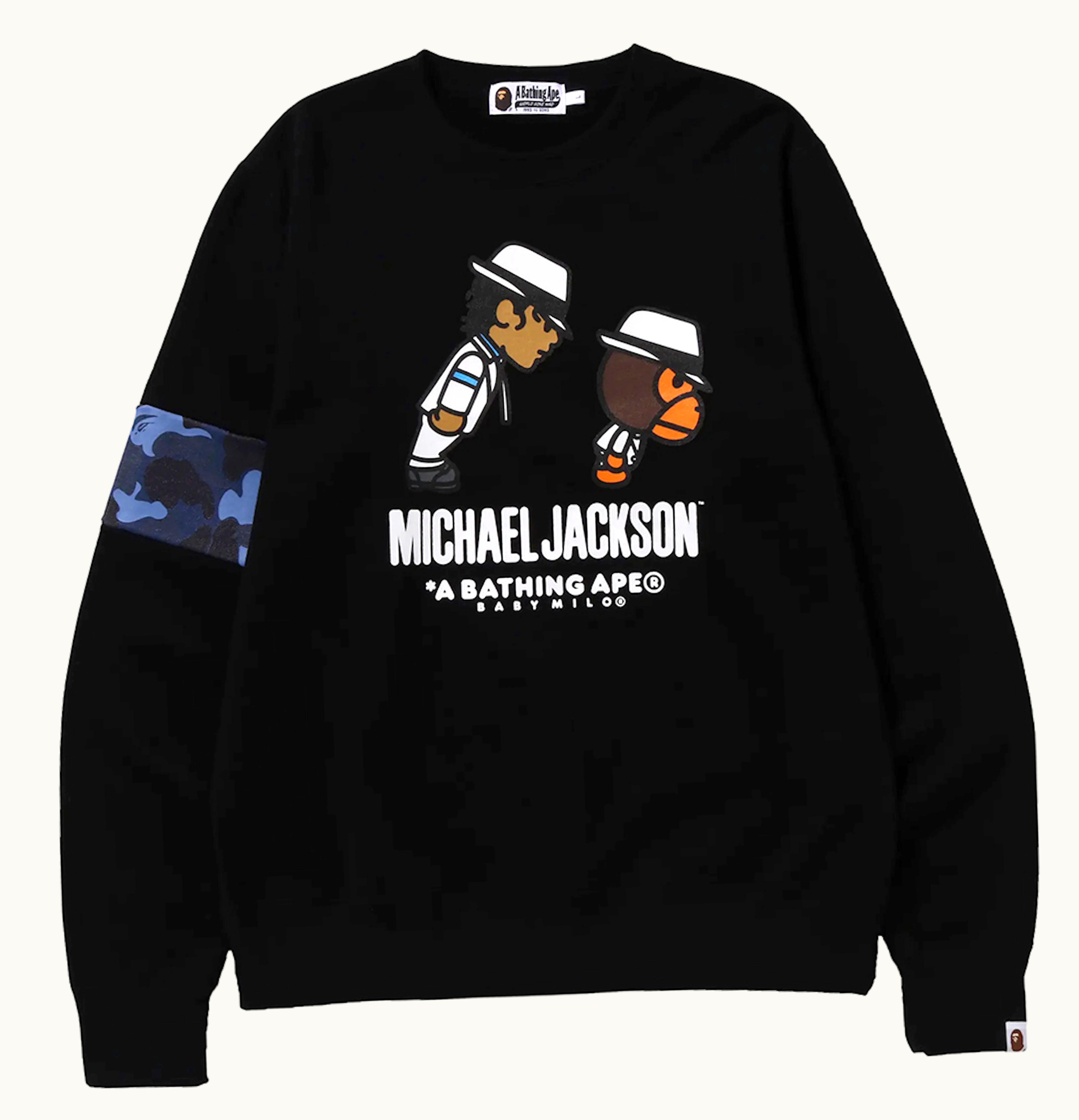 BAPE BAPE X Michael Jackson Baby Milo Crewneck Black