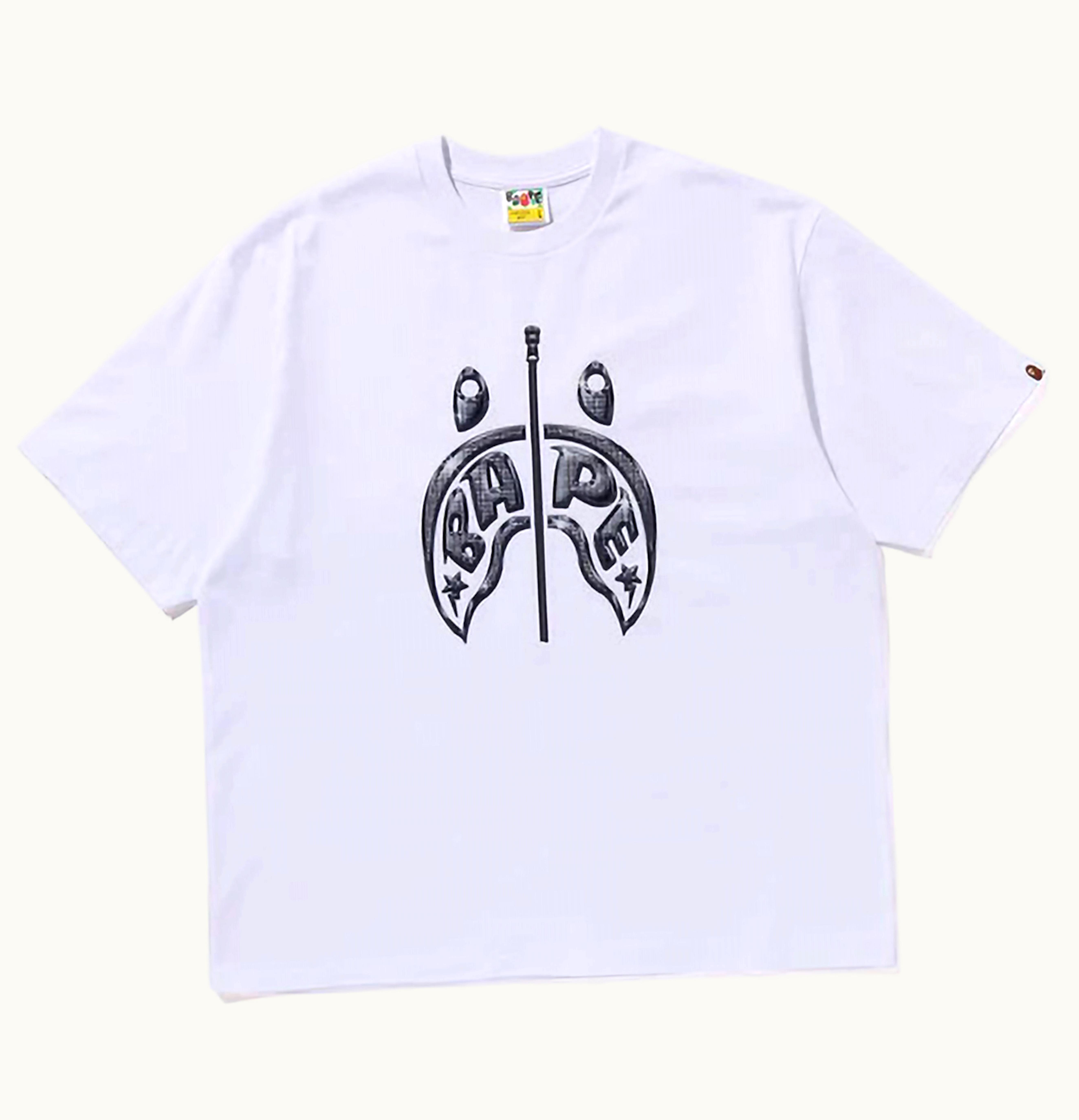 BAPE BAPE Mad Shark Photo Print Relaxed Fit Tee White