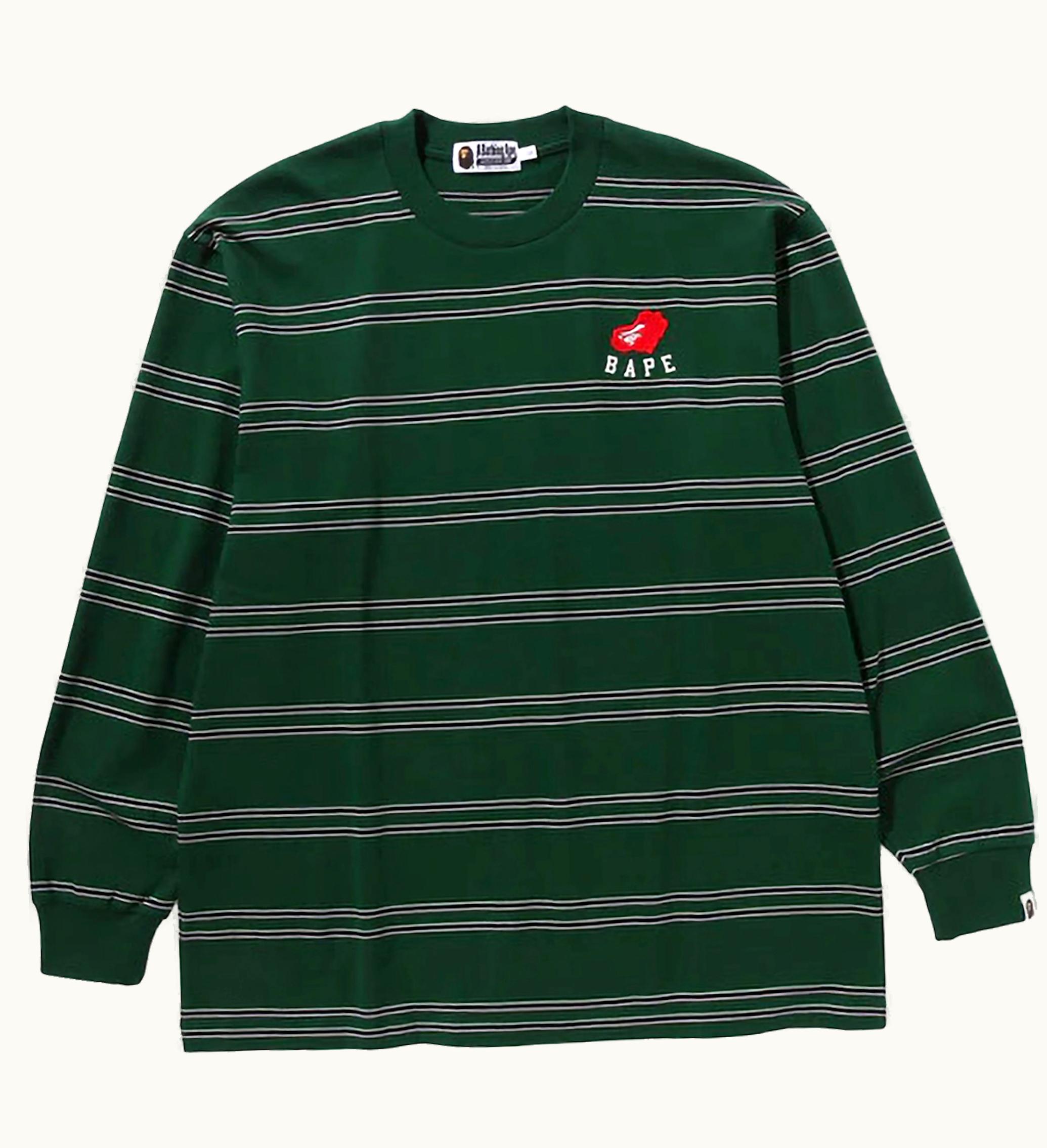 BAPE BAPE Ape Heart Hoop L S Tee Green