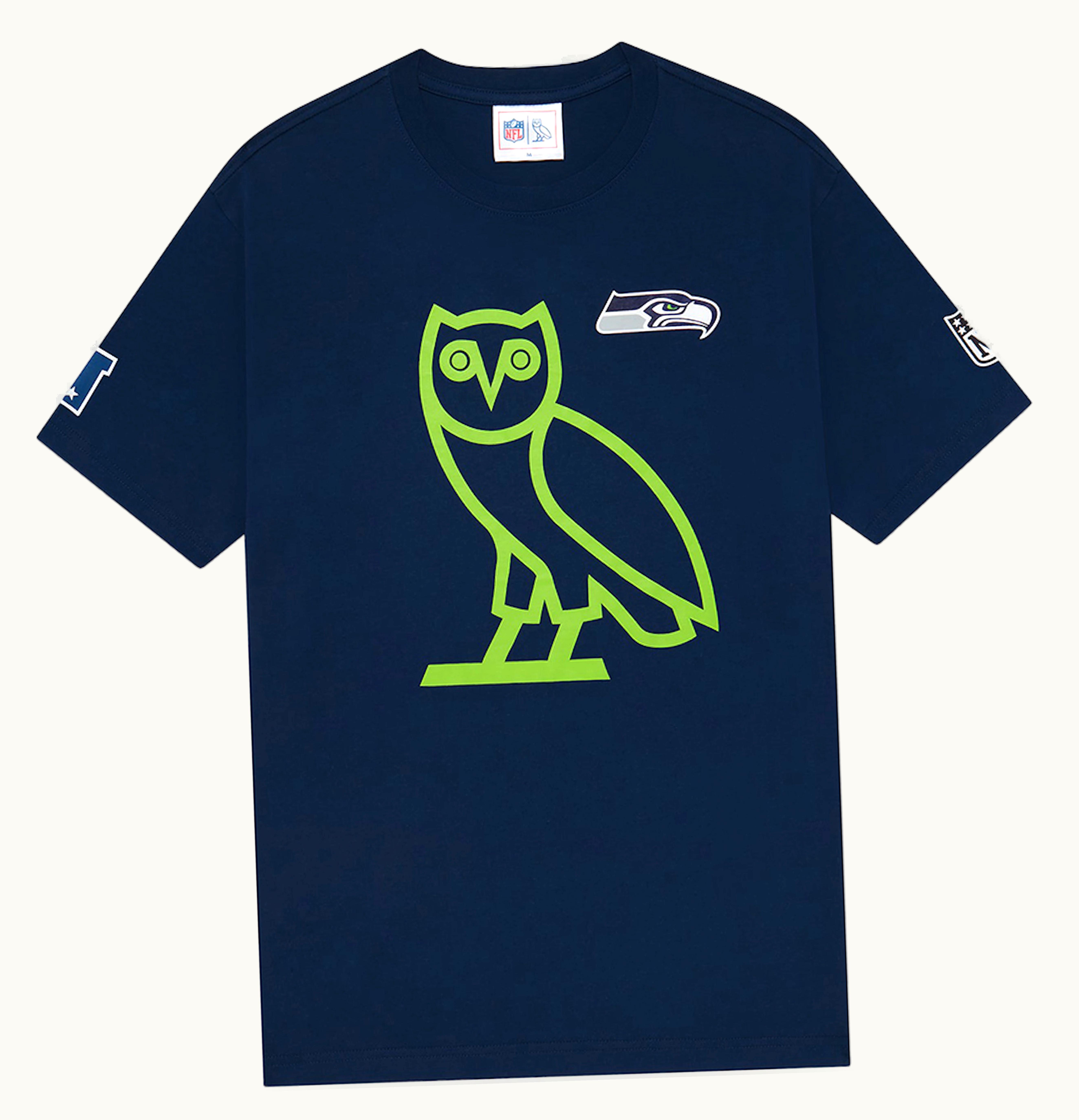 OVO OVO X NFL Seattle Seahawks Game Day T Shirt Blue