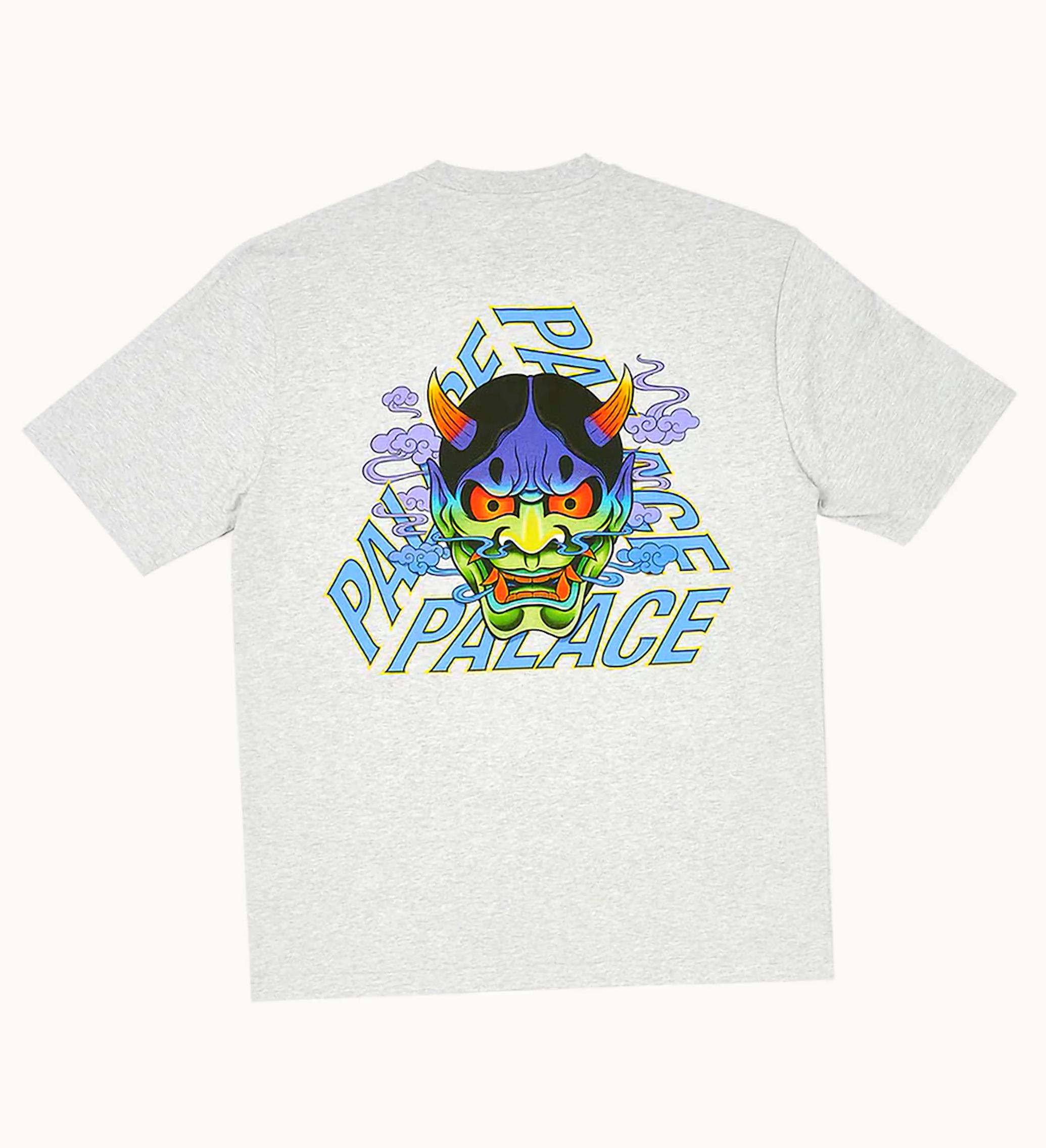 Palace Palace Demon P3 T Shirt Grey Marl