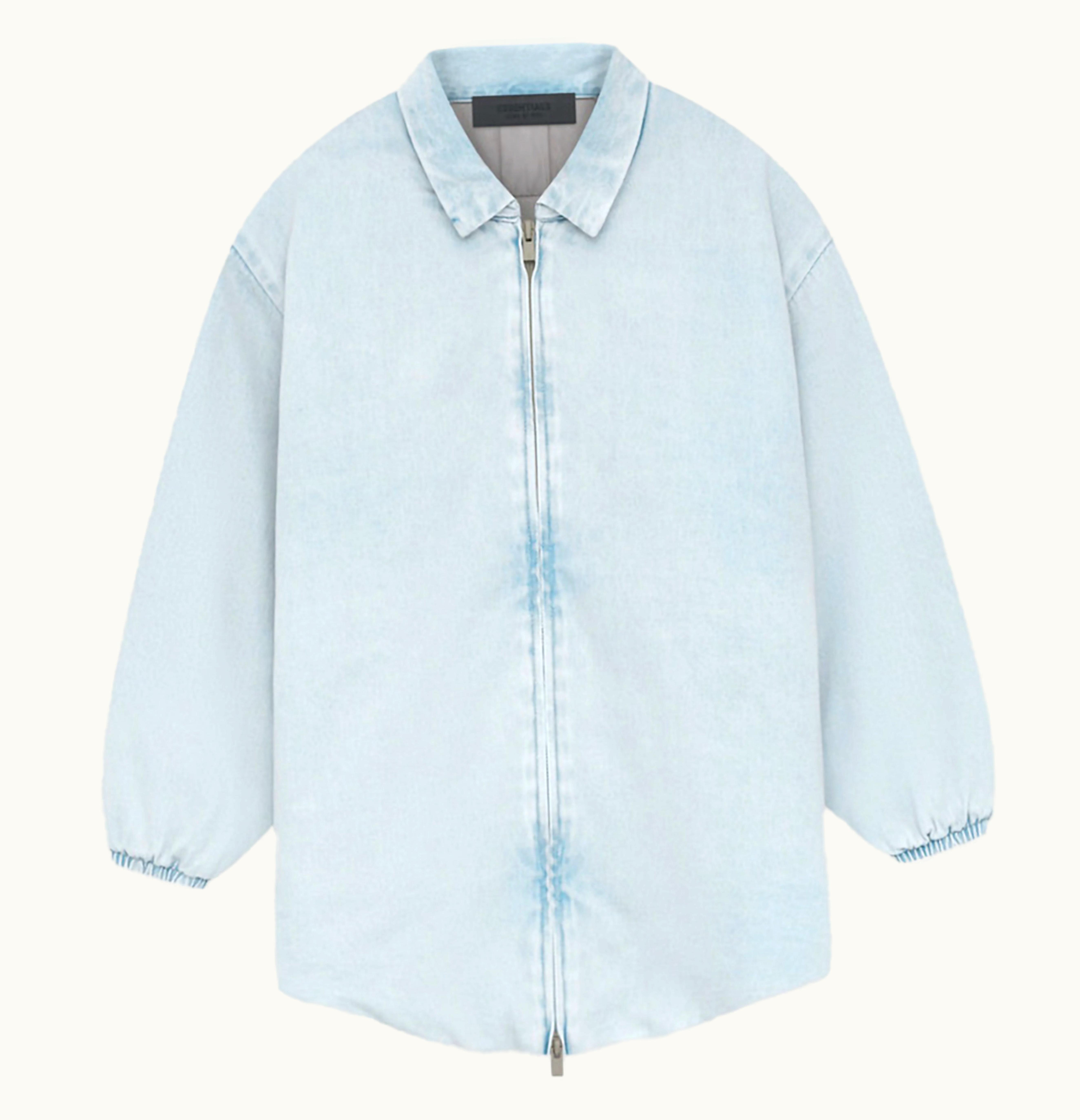 Fear of God Fear Of God Essentials Kids Filled Shirt Jacket Light Wash Denim