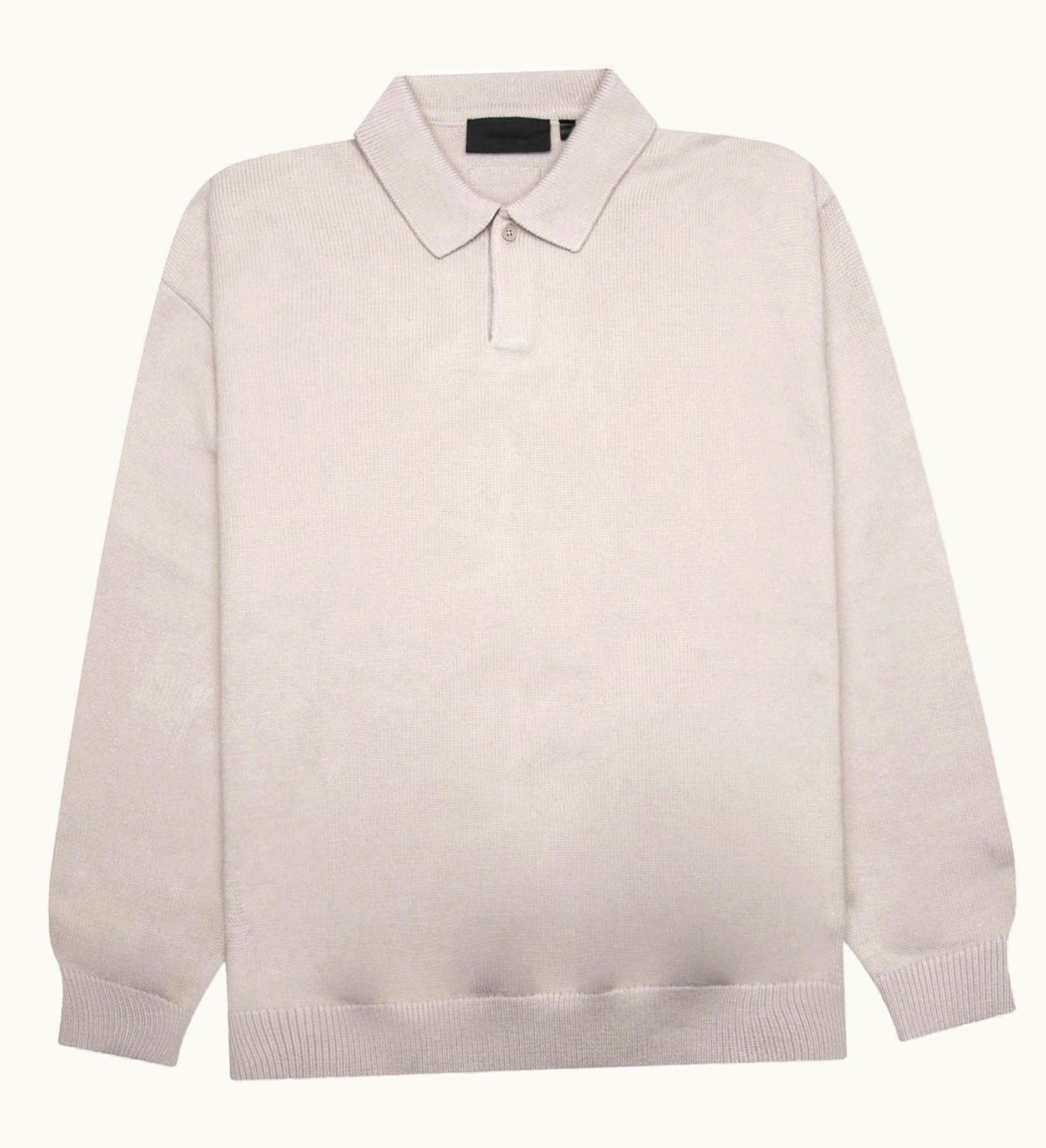 Fear of God Fear Of God Essentials Knit Polo Silver Cloud