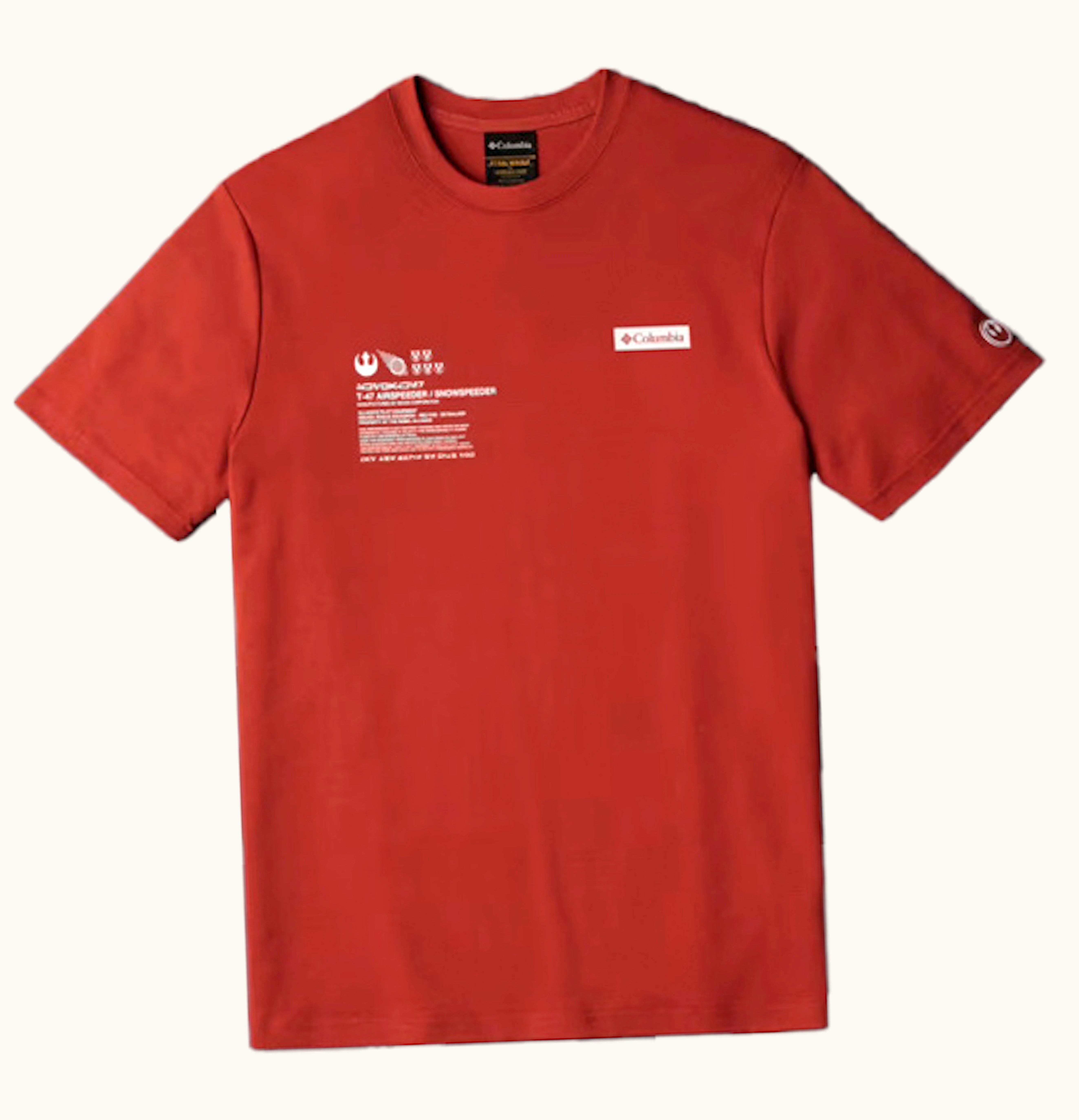 Columbia Columbia X Star Wars Skywalker Pilot S S T Shirt Red