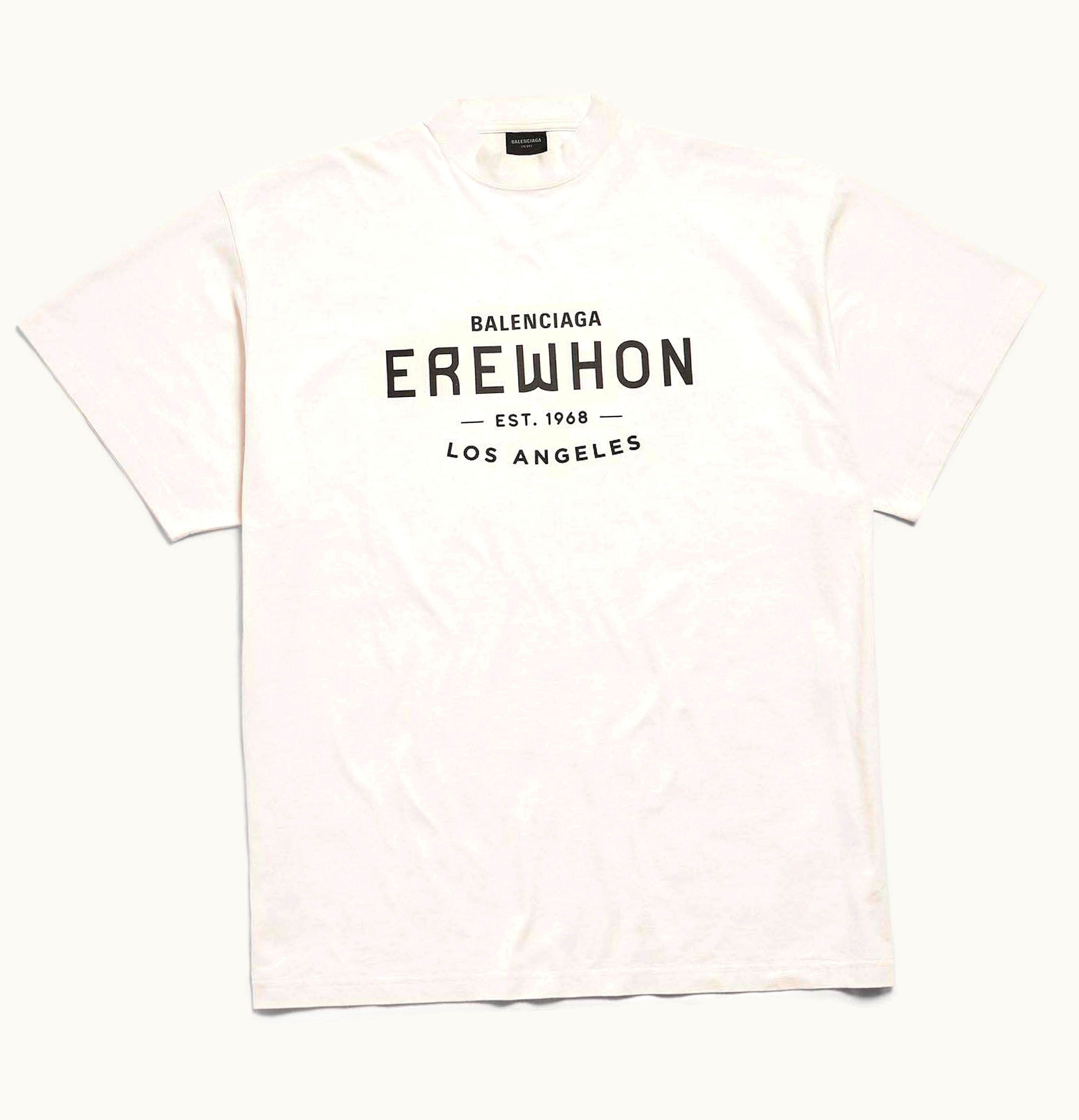 Balenciaga Balenciaga X Erewhon Los Angeles T Shirt Oversized Beige Black