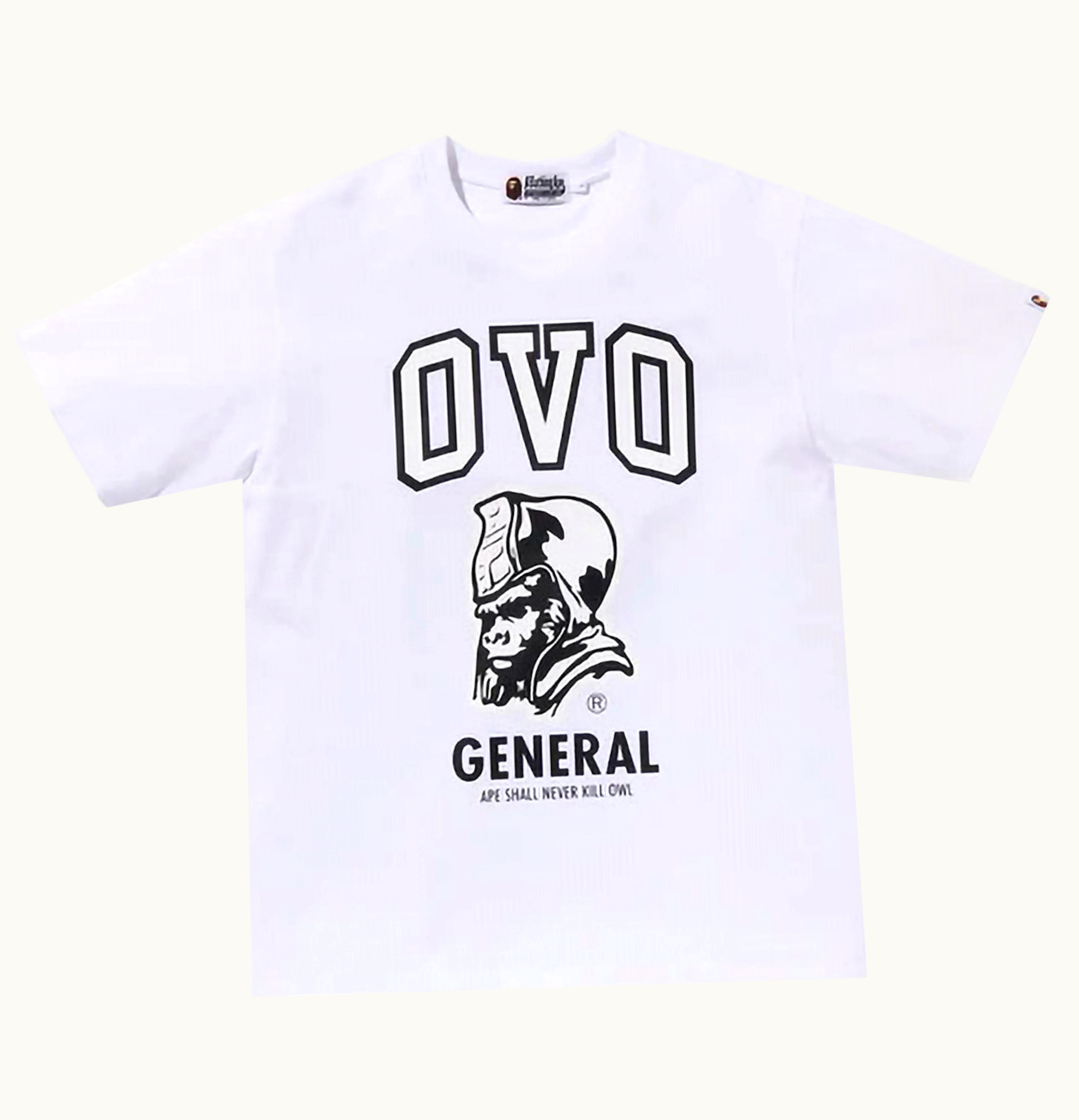 BAPE BAPE X OVO General Tee White