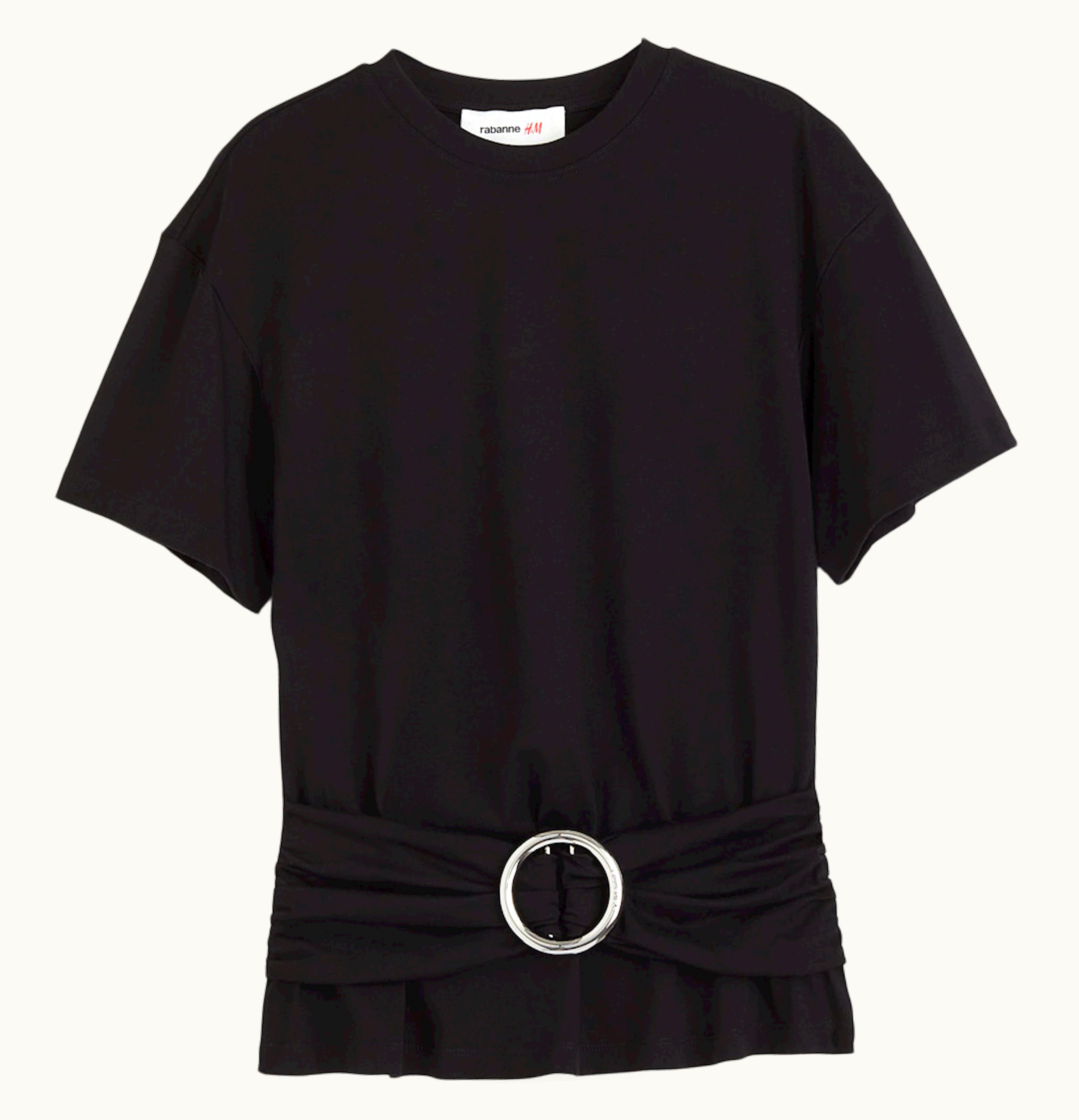 Rabanne Rabanne HM Buckle Detail T Shirt Black