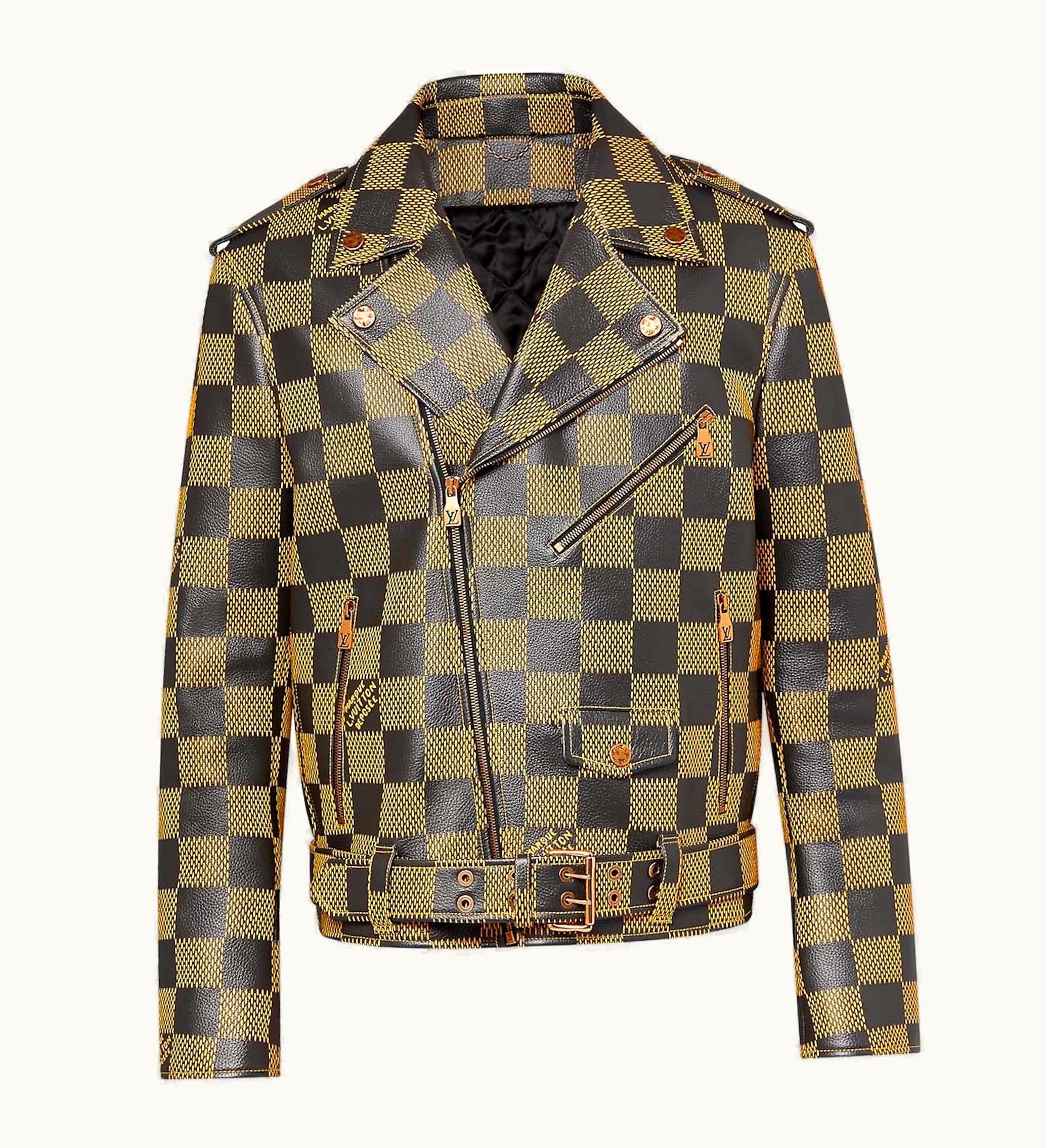 Louis Vuitton Louis Vuitton Damier Leather Perfecto Light Yellow