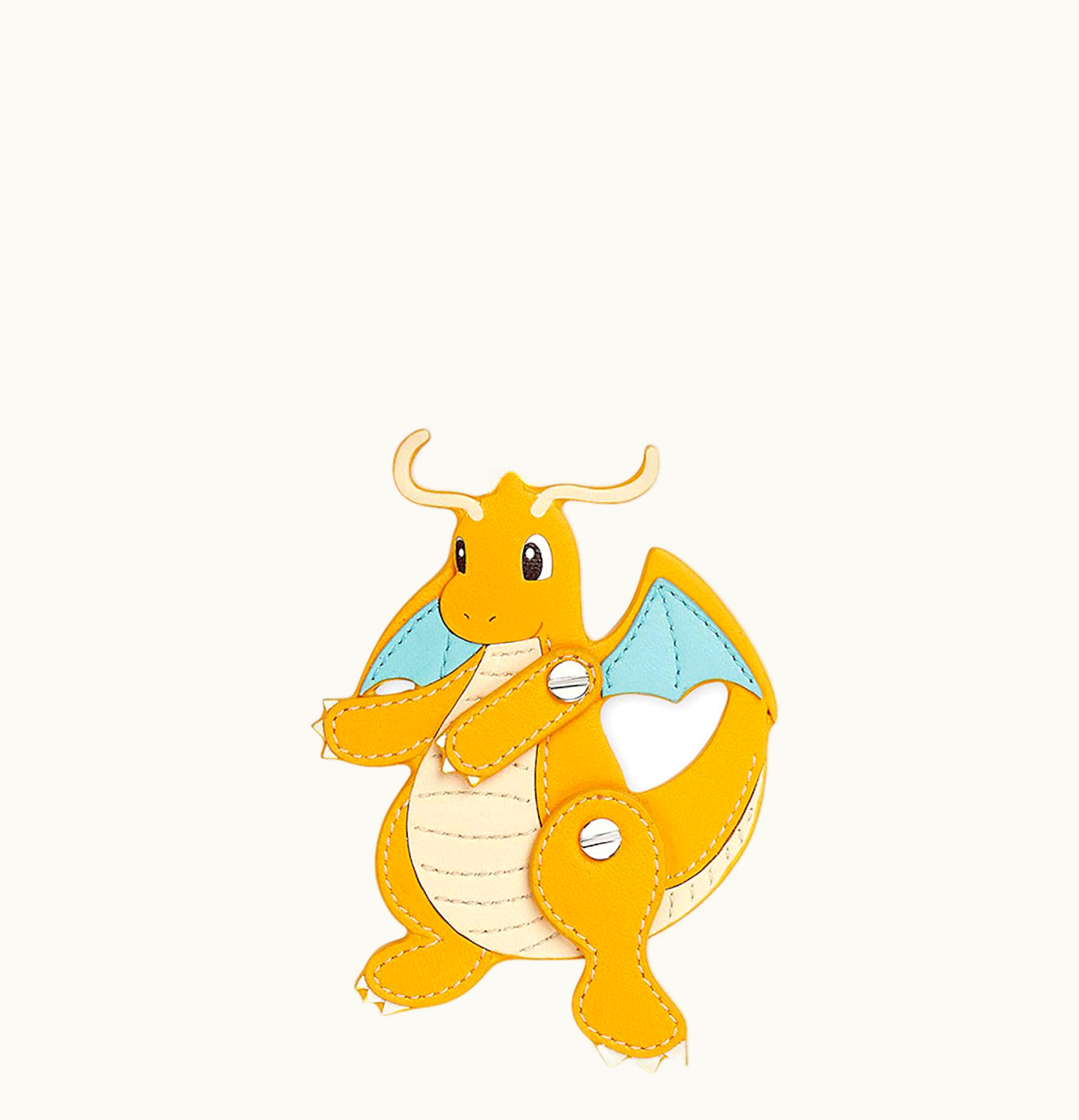 Fendi X FRGMT X Pokemon Nappa Leather Charm Yellow