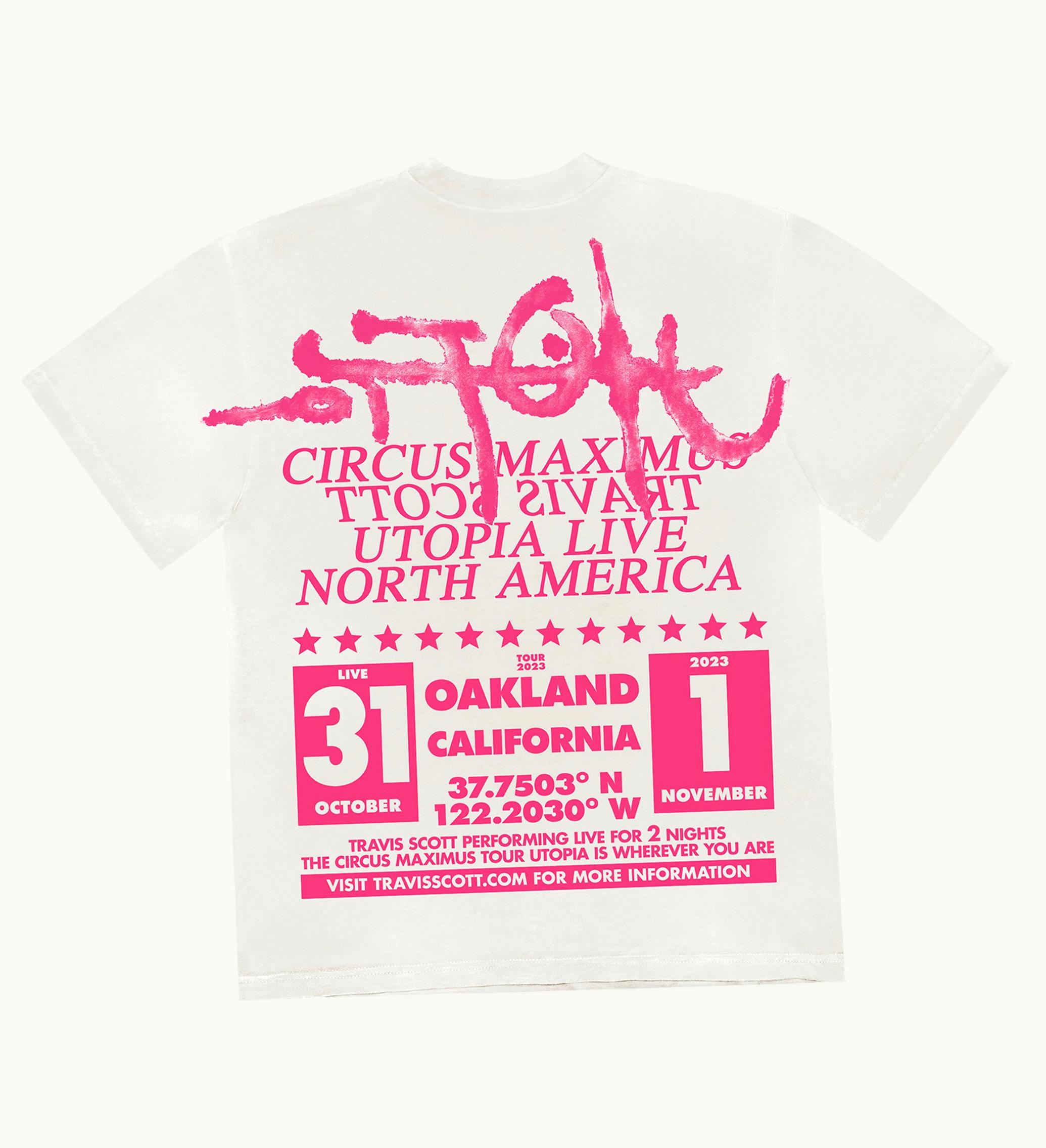 Travis Scott Travis Scott Utopia Is In Oakland T Shirt White