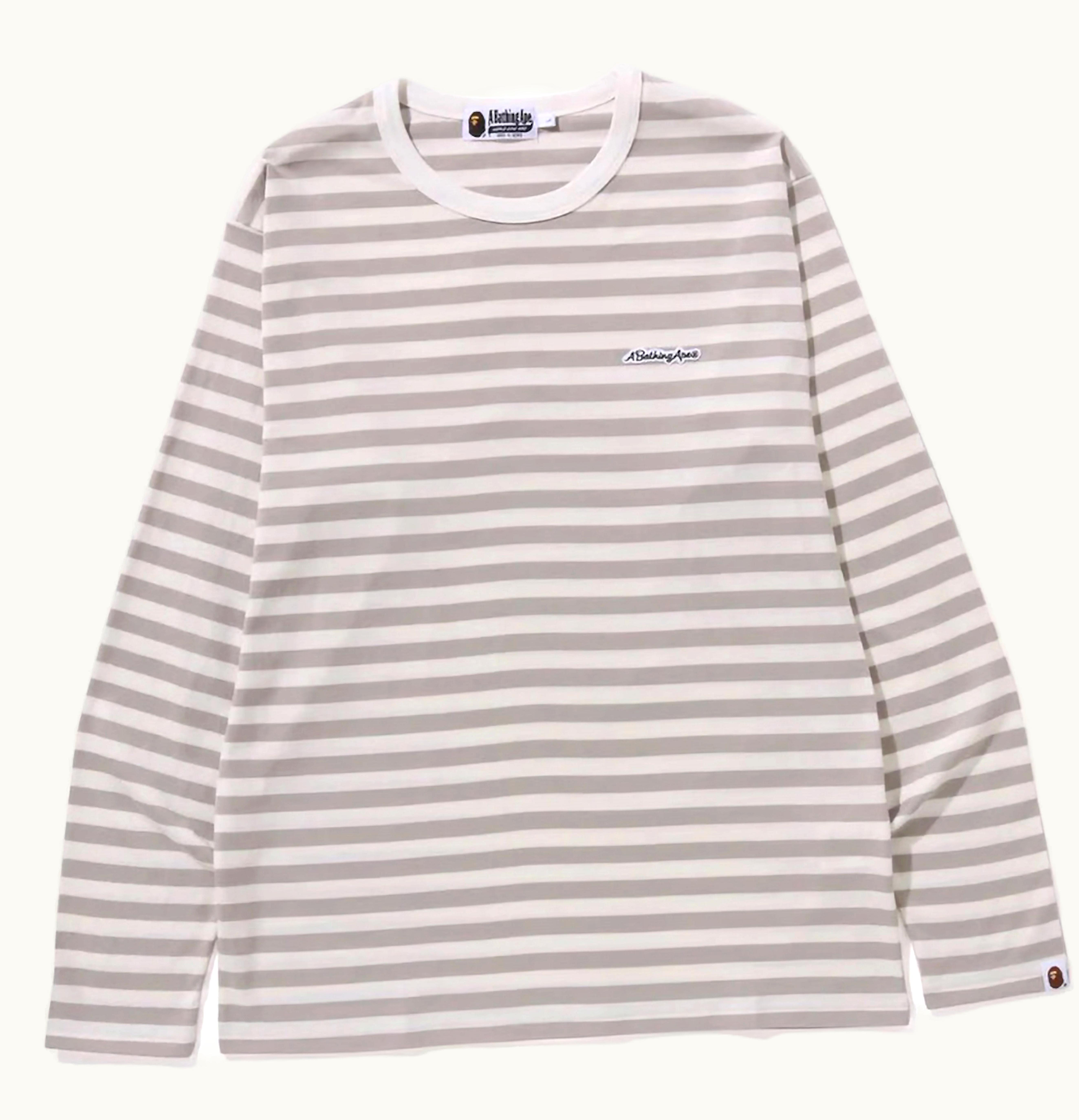 BAPE BAPE A Bathing Ape Hoop L S Tee Gray