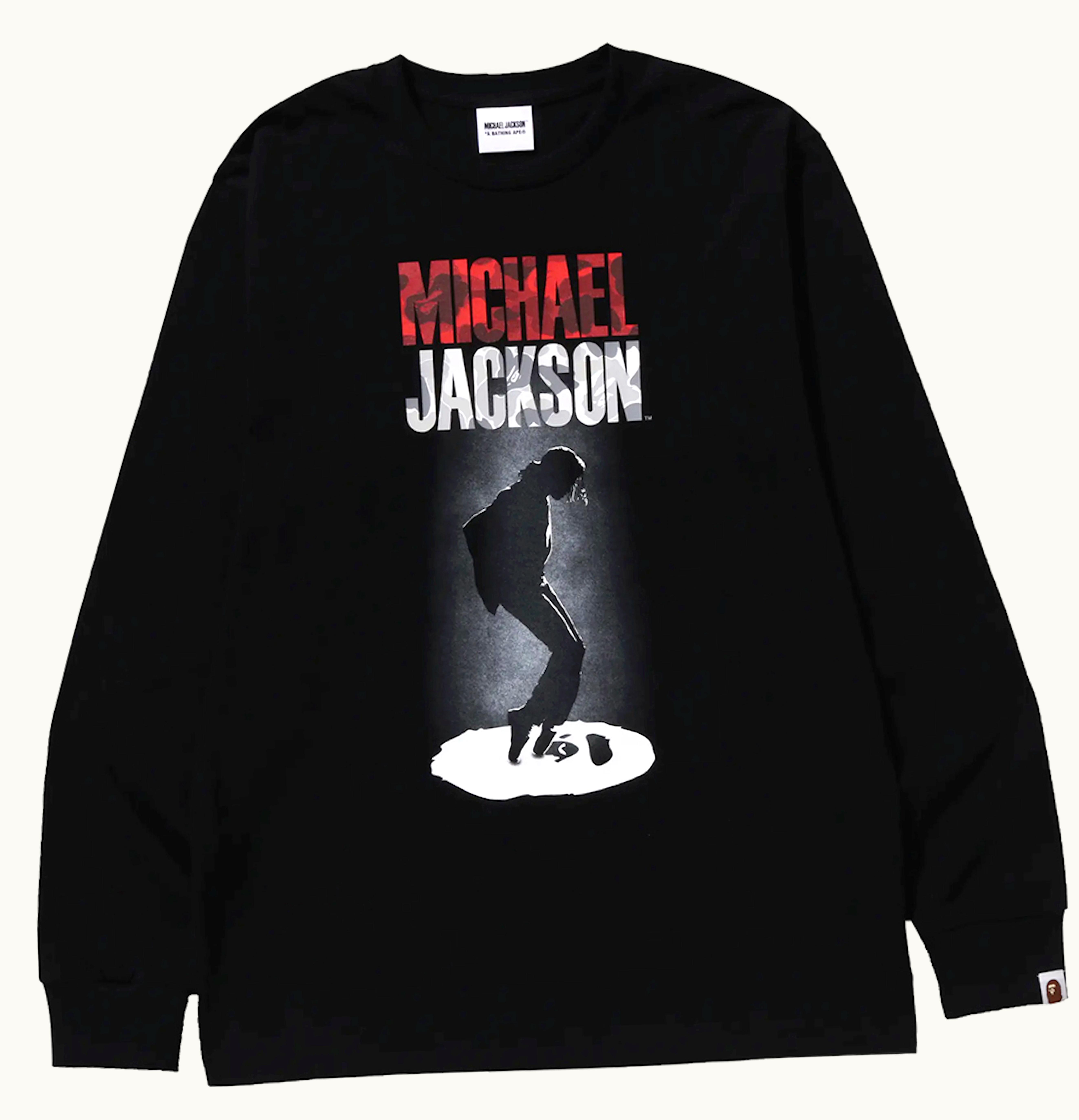 BAPE BAPE X Michael Jackson L S Tee Black