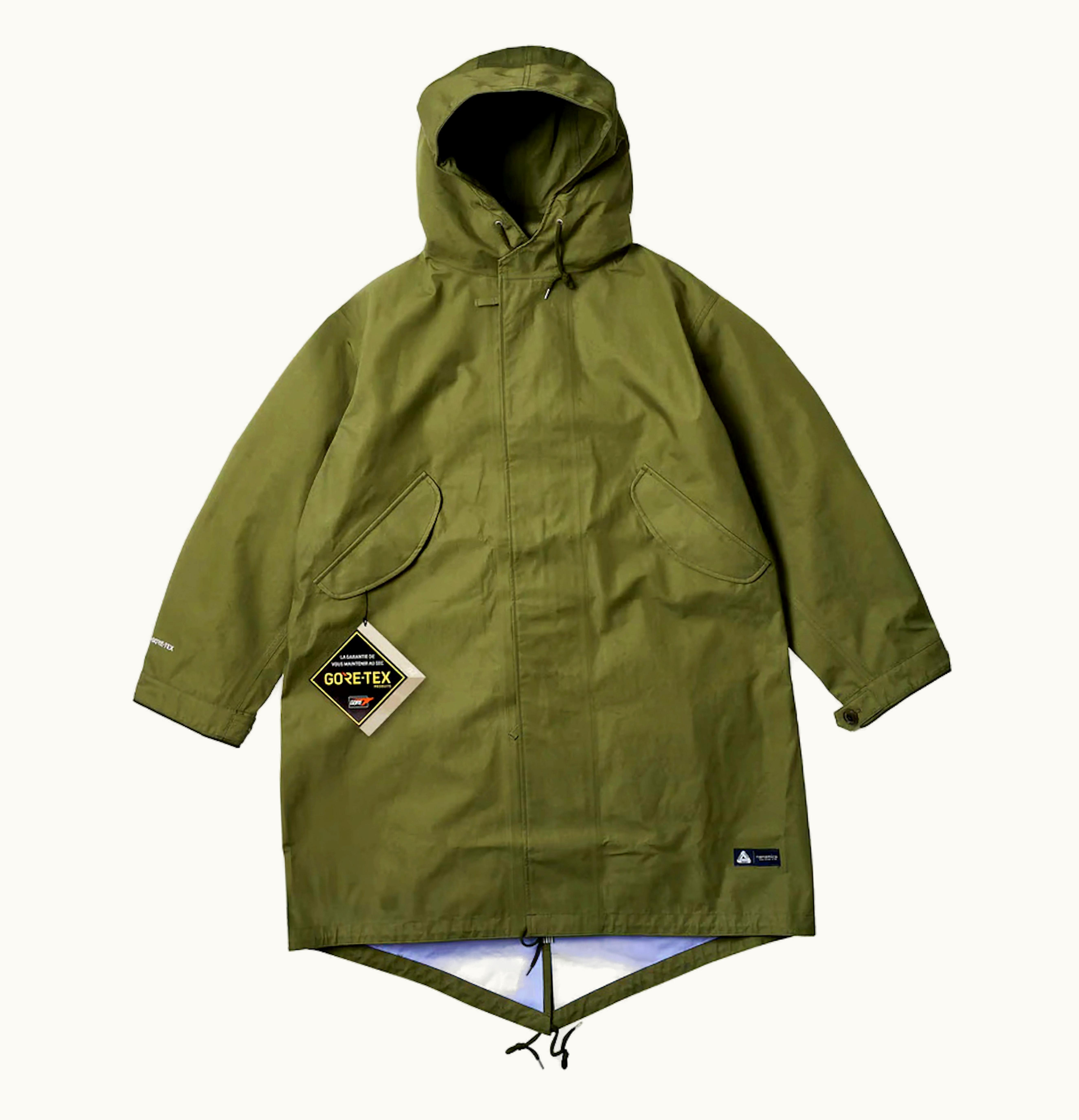 Palace Palace X Nanamica Gore Tex Hooded Coat Sage Green
