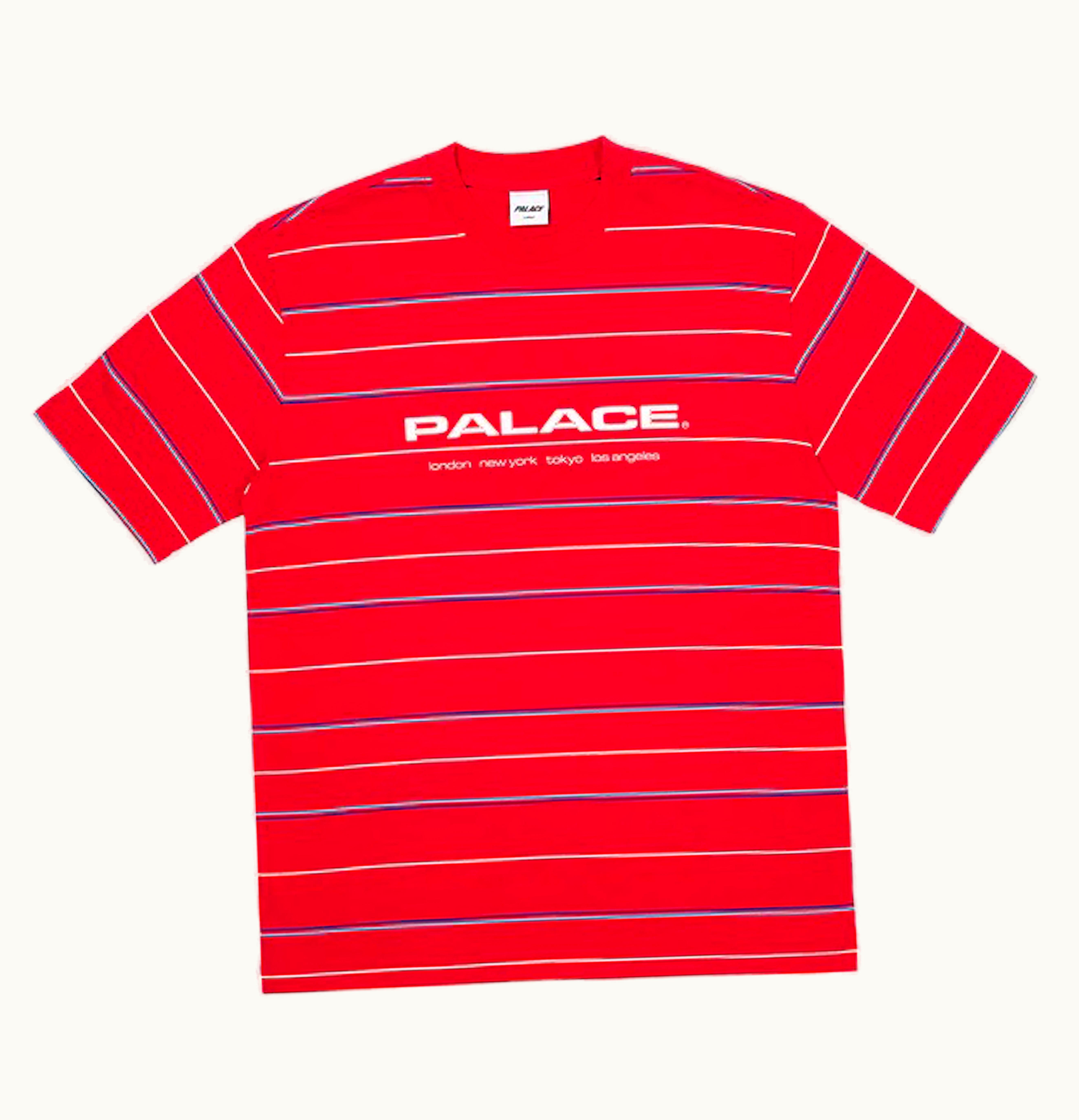 Palace Palace City Striper T Shirt Truest Red