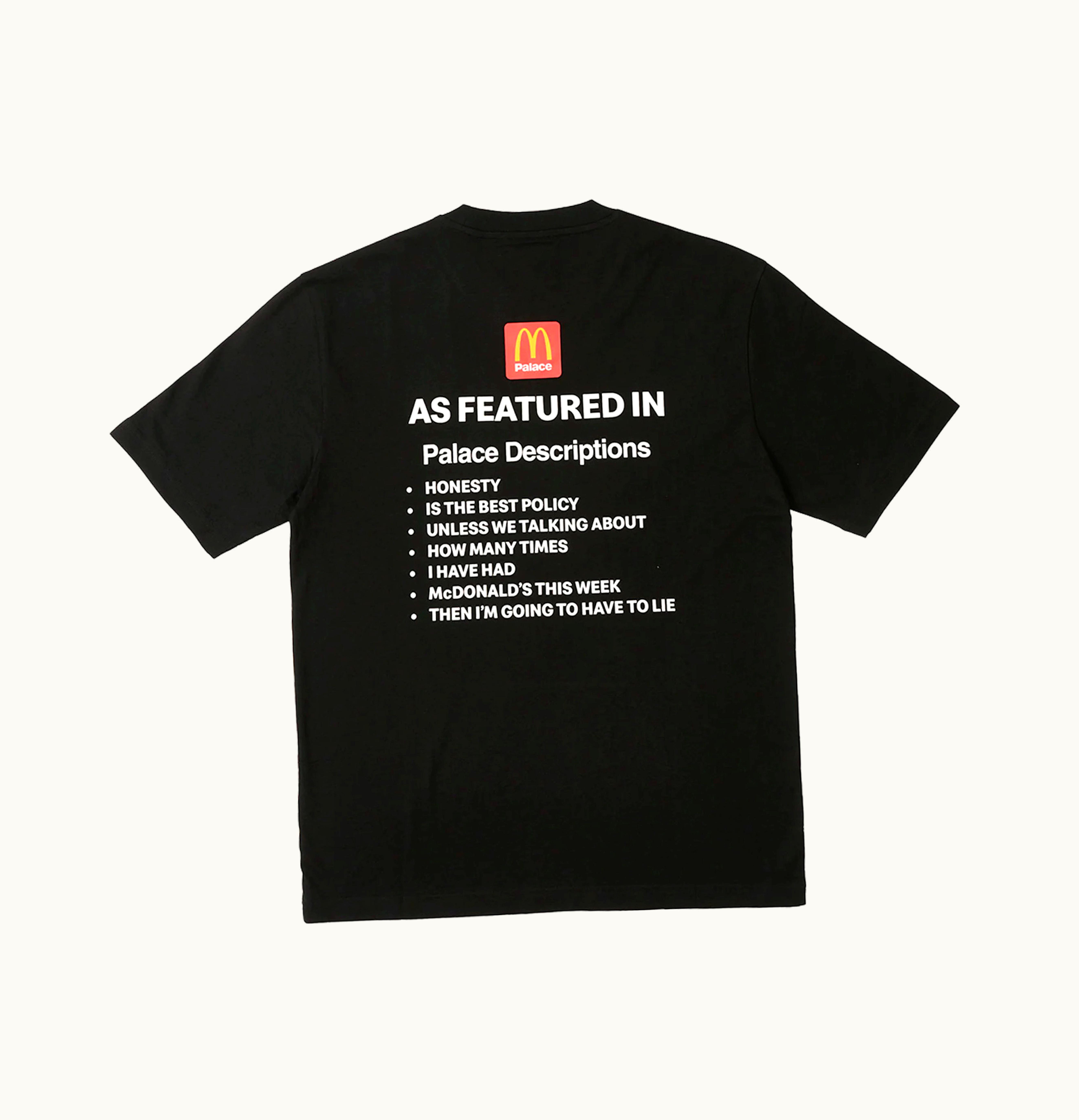 Palace Palace X McDonalds Description I T Shirt Black