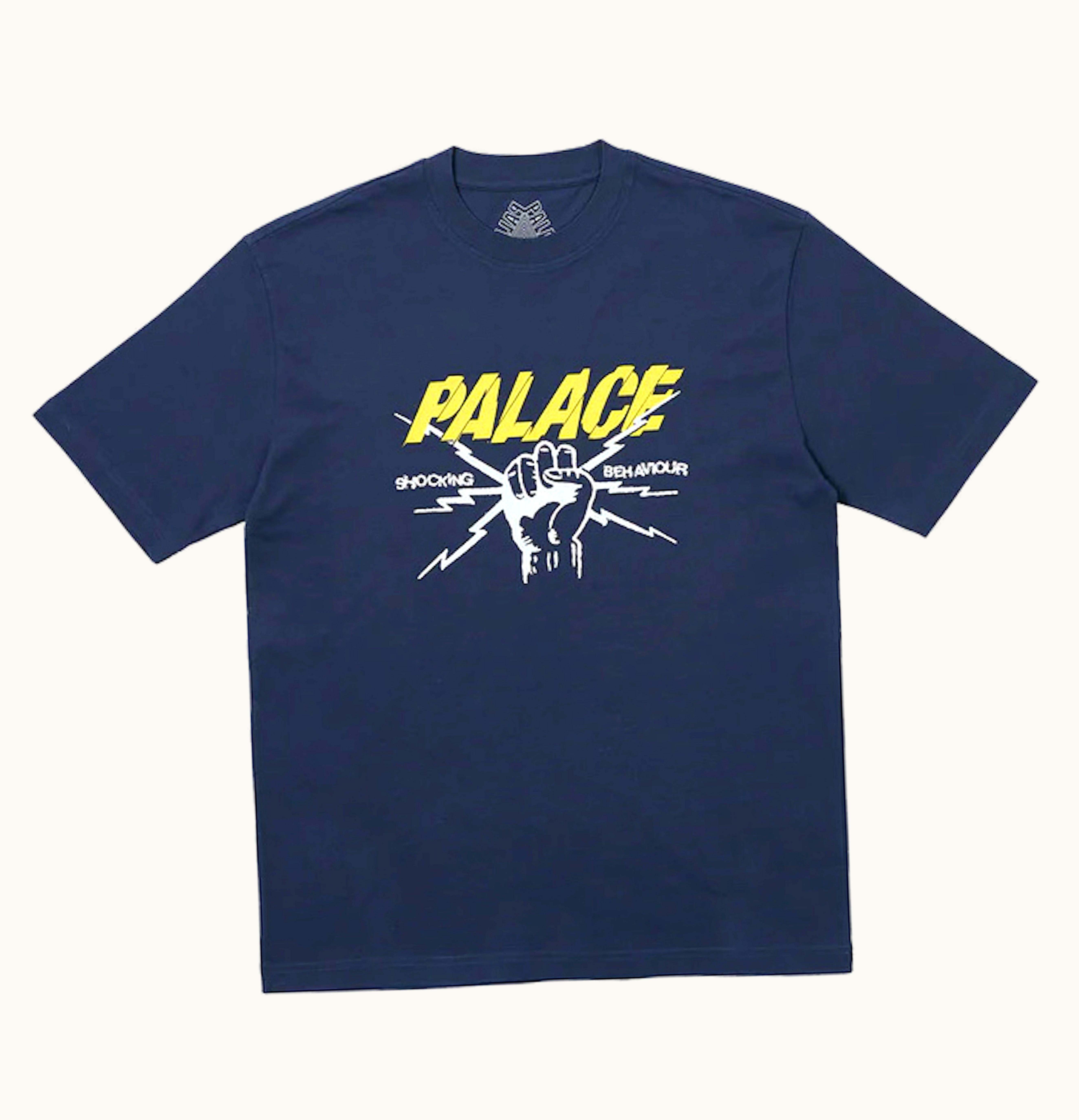 Palace Palace Shocking Behaviour T Shirt Navy