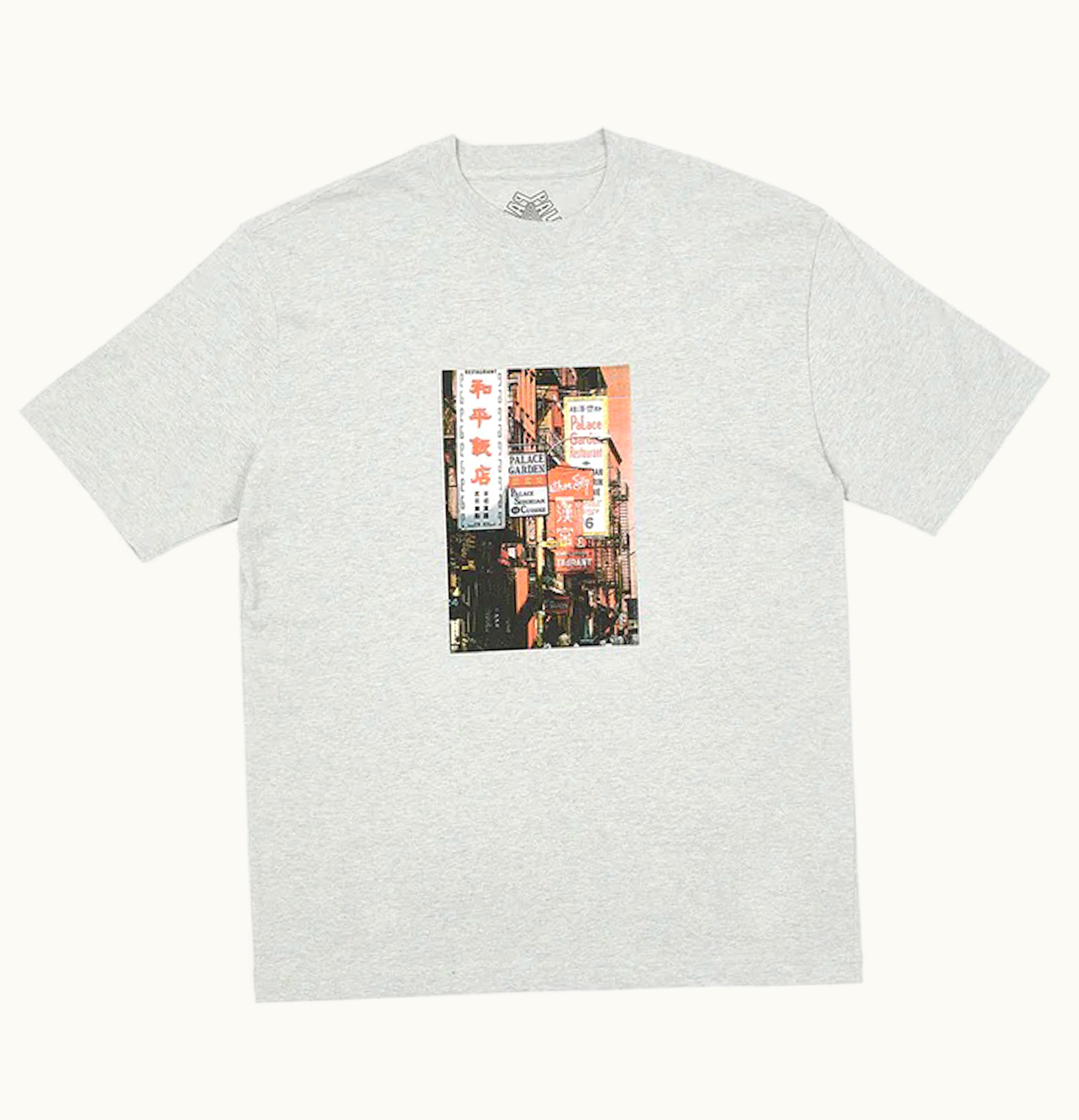 Palace Palace Downtown T Shirt Grey Marl