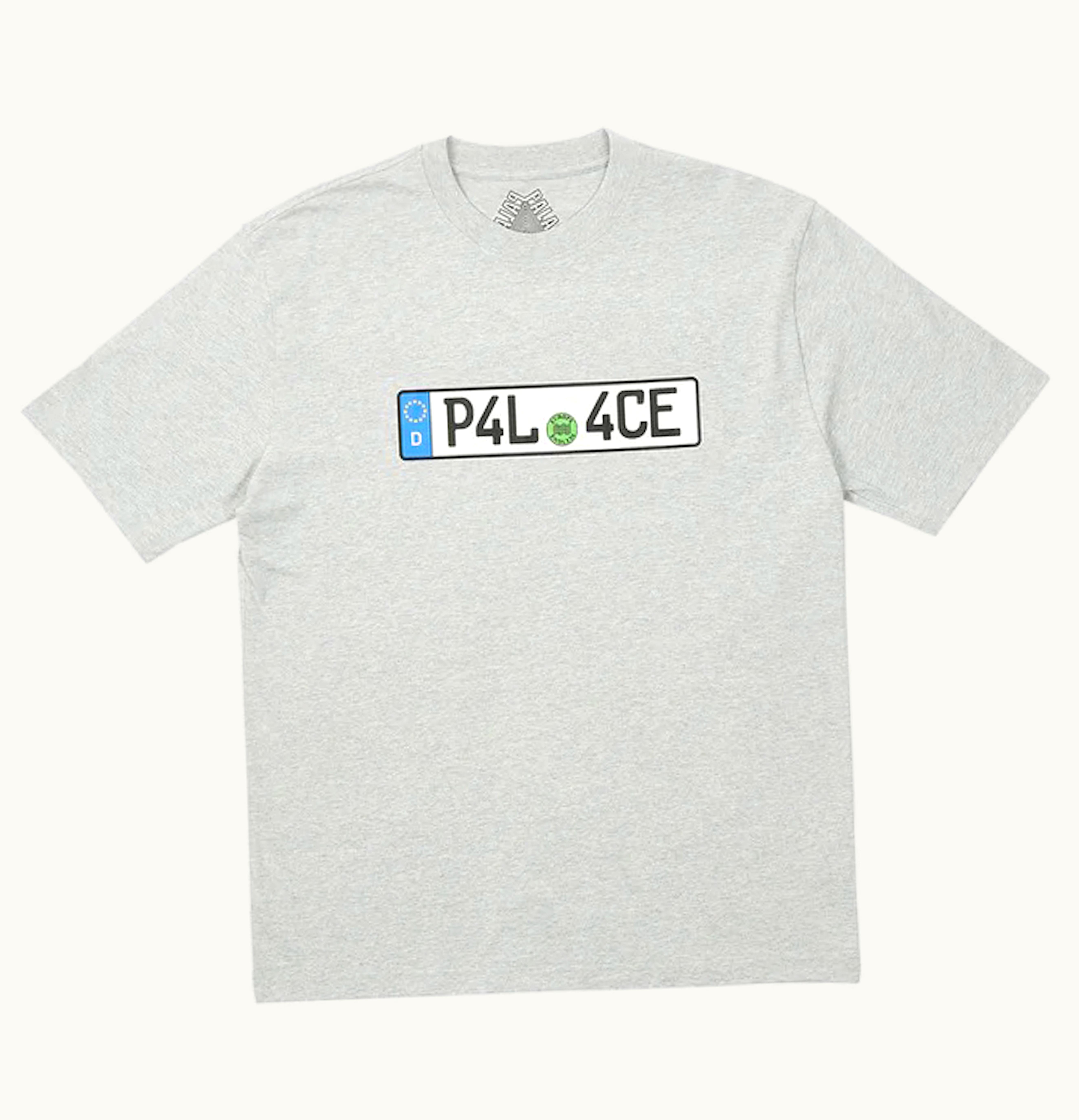 Palace Palace Plate T Shirt Grey Marl