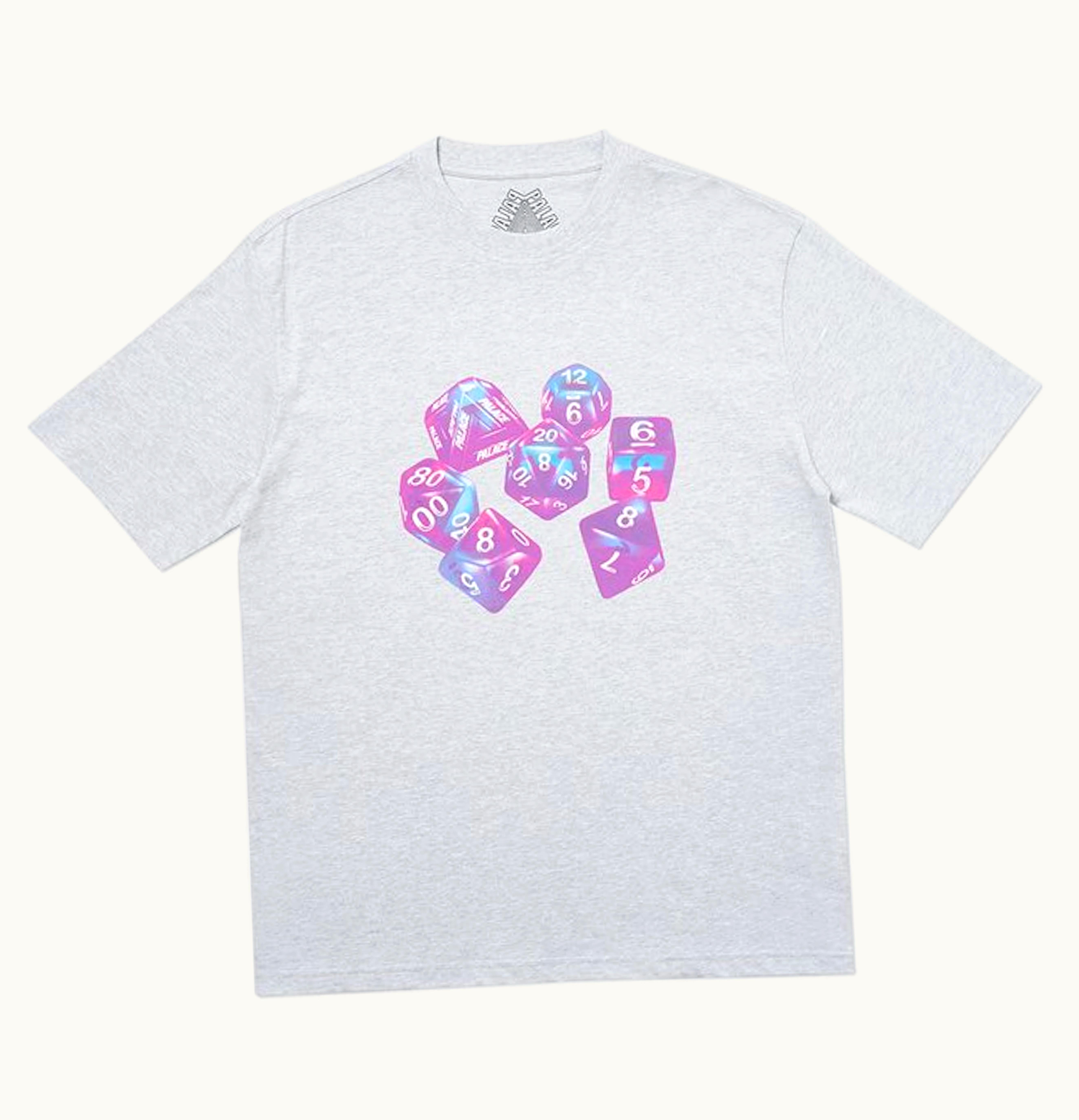 Palace Palace Roll Das Dice Pay Das Price T Shirt Grey Marl