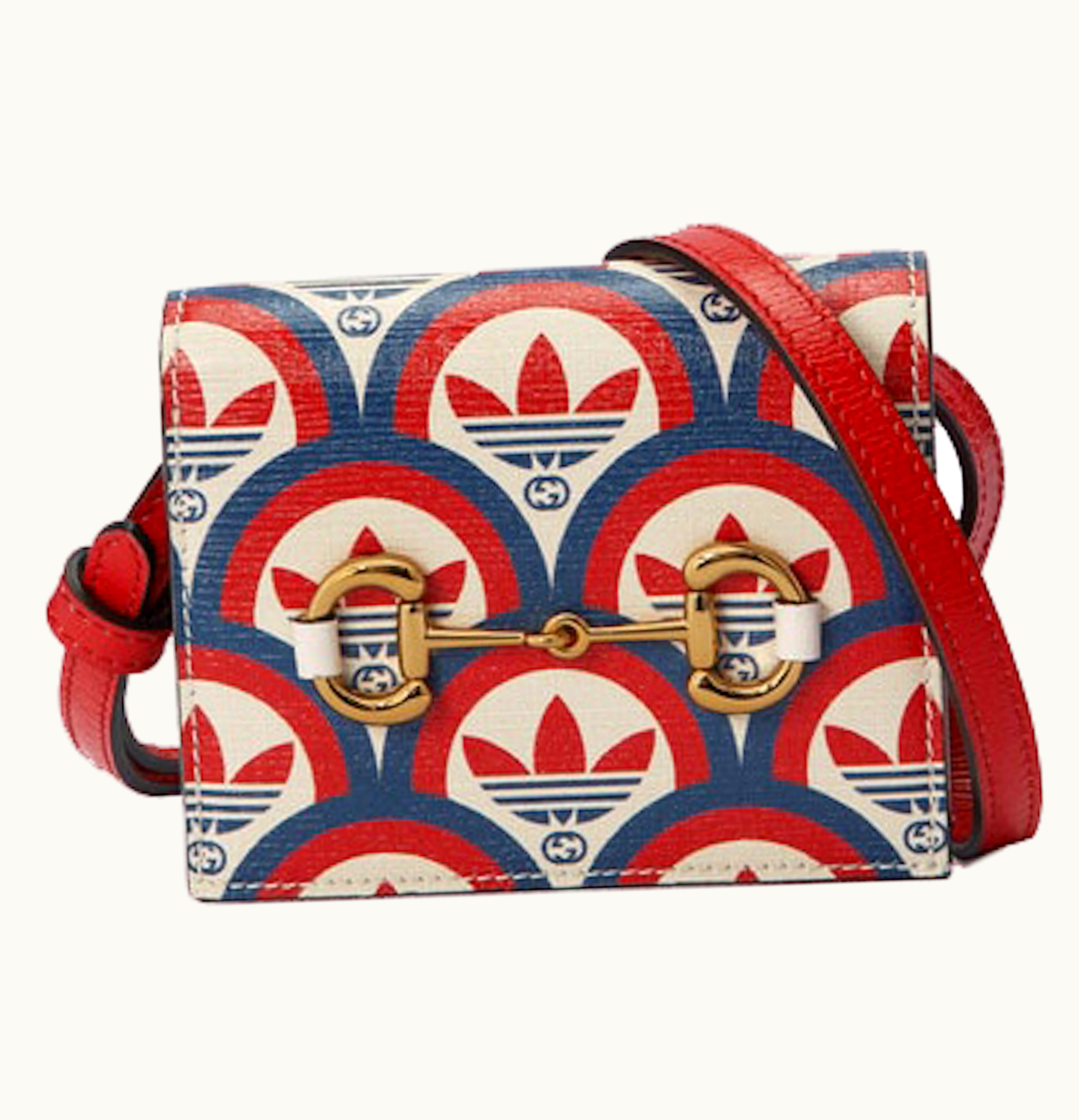 Gucci Gucci x adidas Card Case With Horsebit Blue Red
