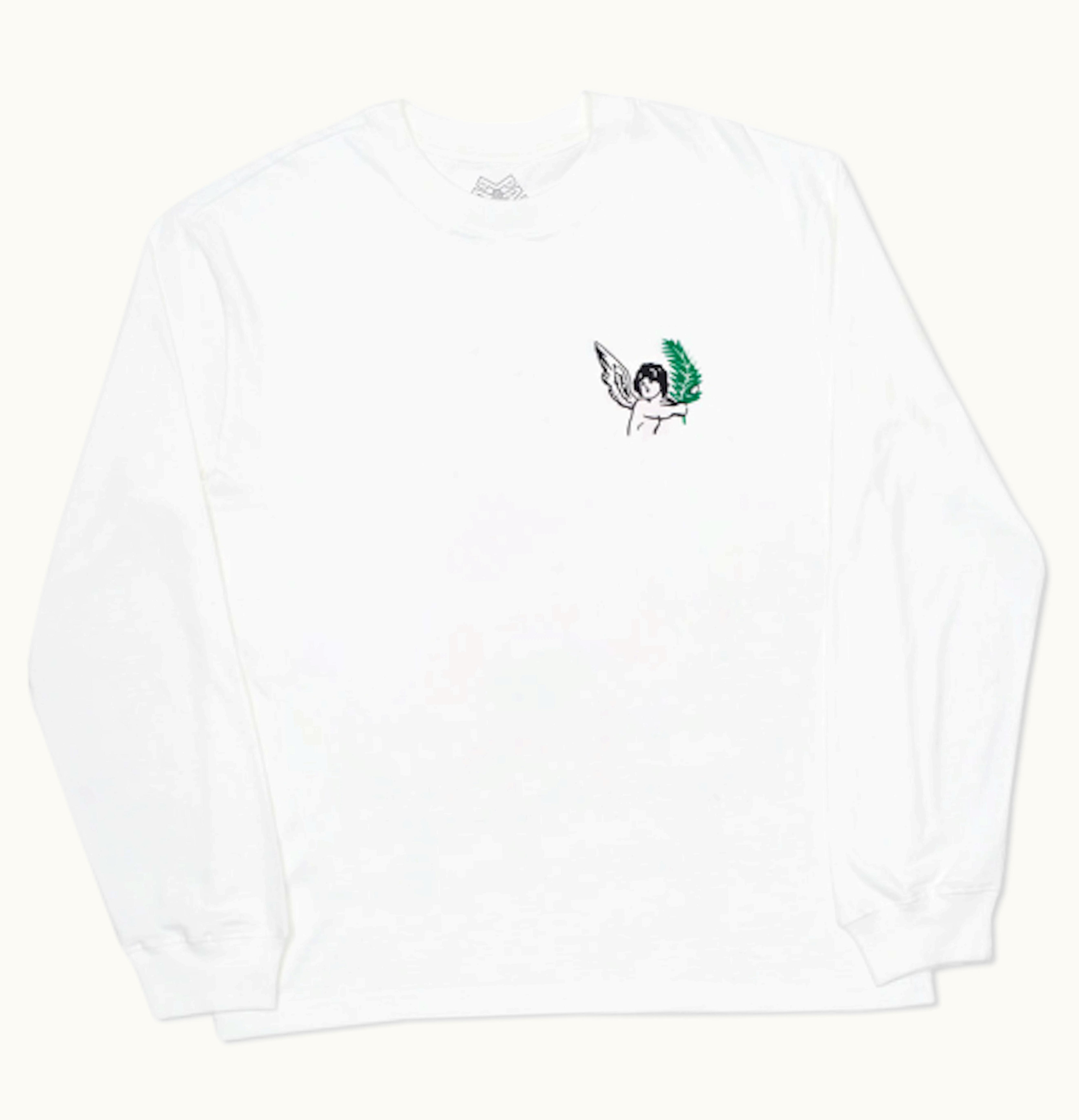 Palace Palace Tropical Cherub L S T Shirt White
