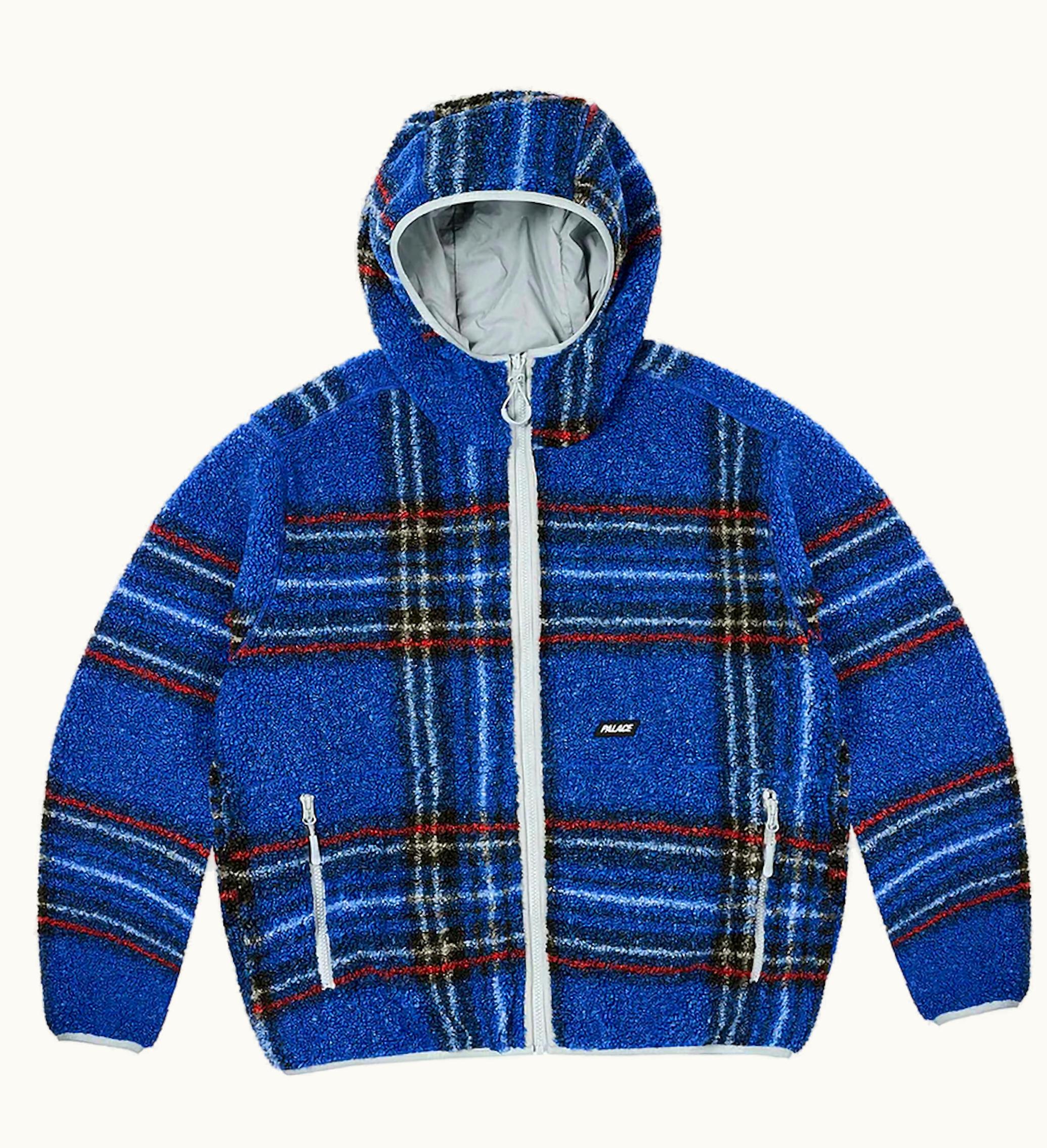 Palace Palace Reversible Check Fleece Jacket Blue